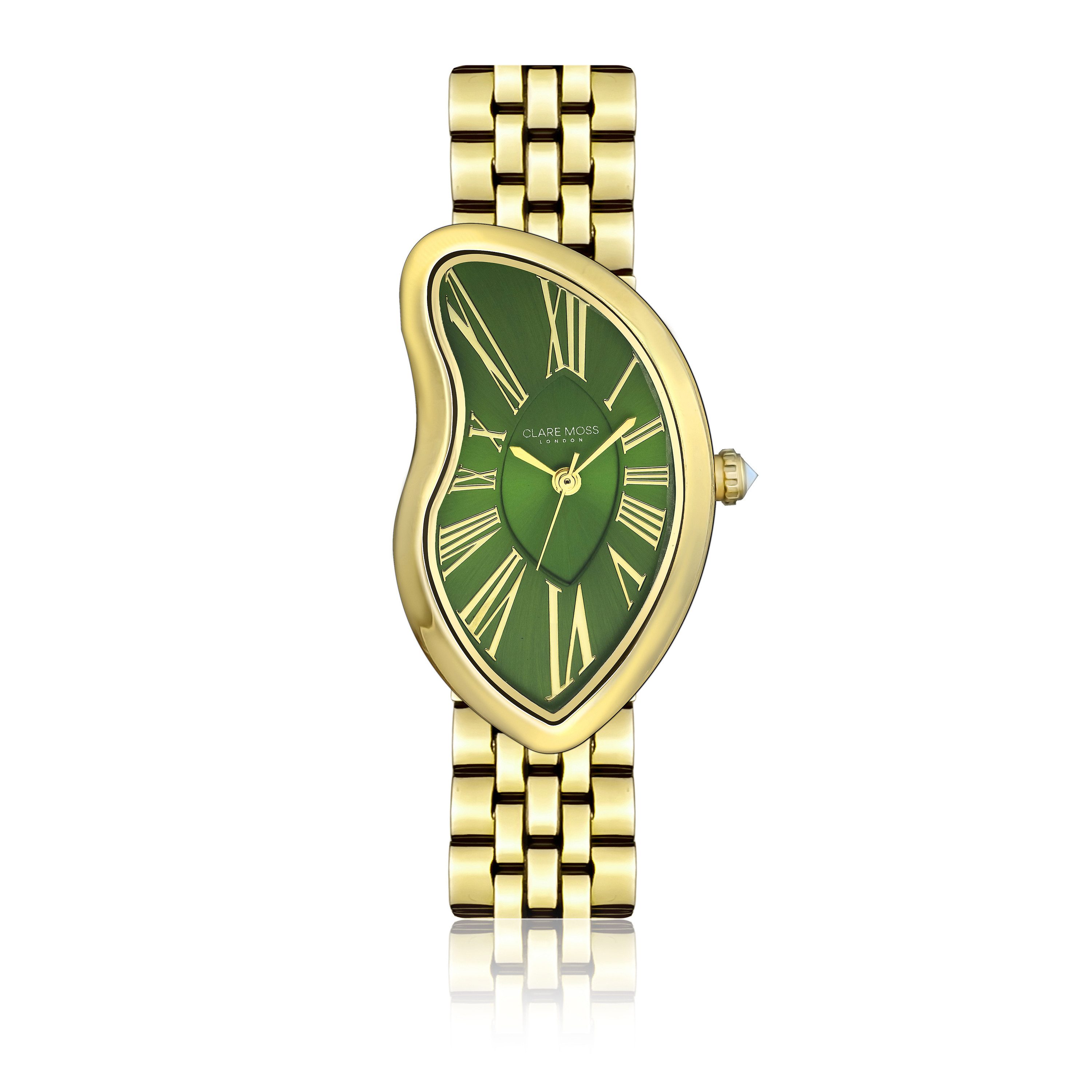 CLARE MOSS Quarzuhr CMA1-B094G Altes Geld Gold Link