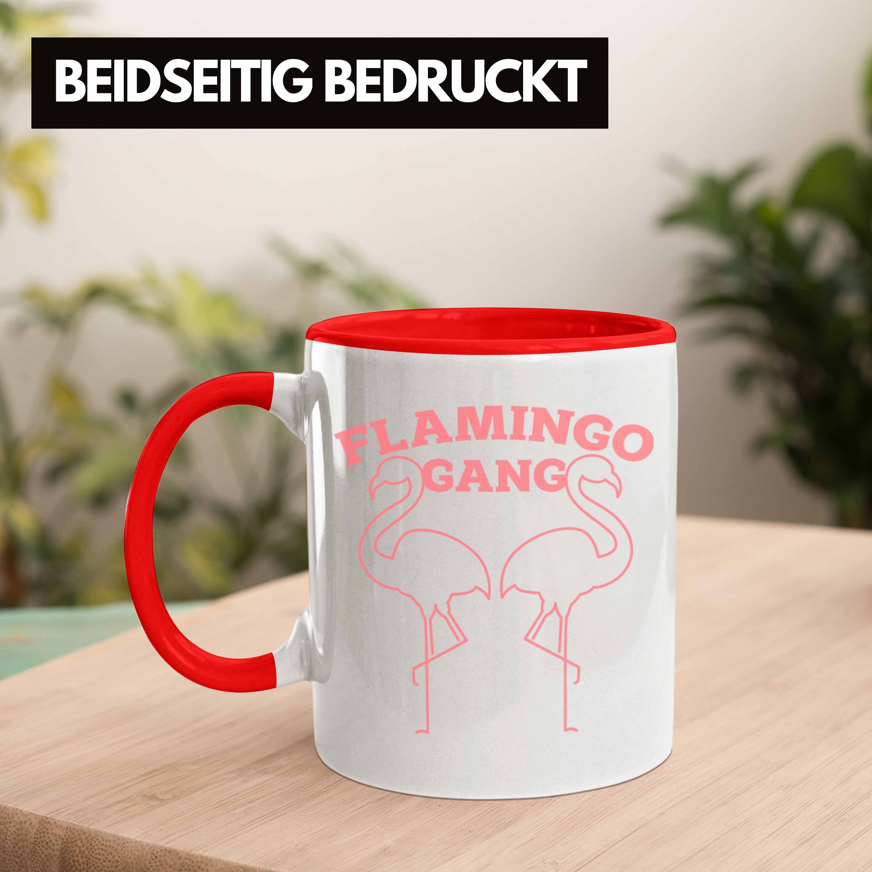-Flamingo Lustige Flamingo-Fans Rot Trendation Tasse Geschenkidee Pink Tasse Fla Trendation