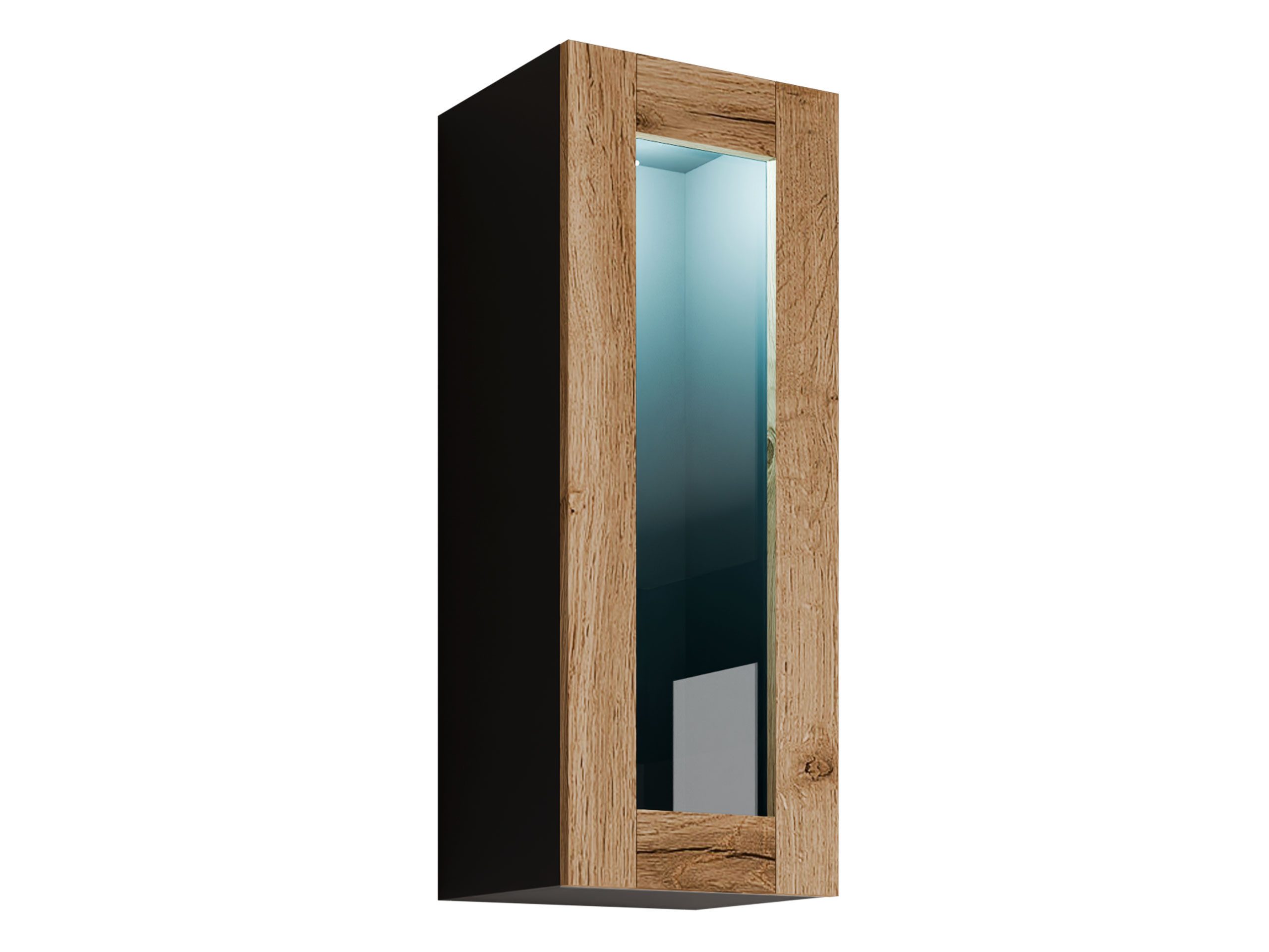 MIRJAN24 Vitrine 90 Vigo Glas (mit Drehtür) Beleuchtung als Option