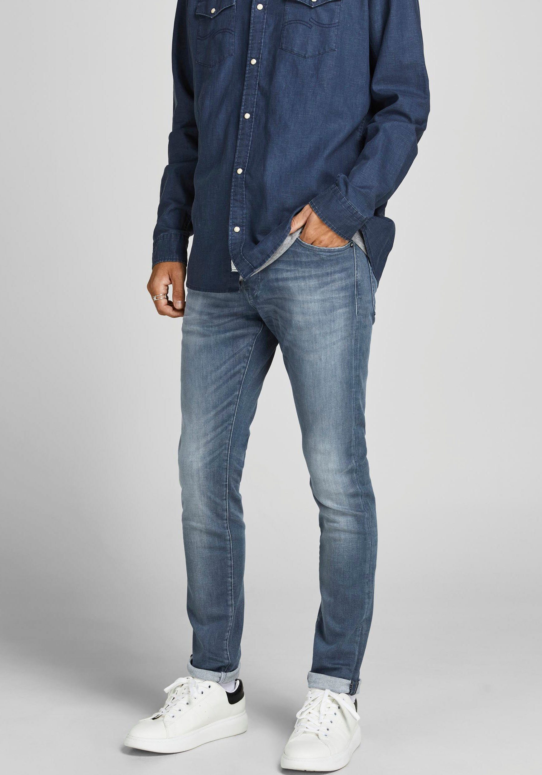 Verkaufspersonal Jack & Jones GLENN ICON Slim-fit-Jeans hellblau