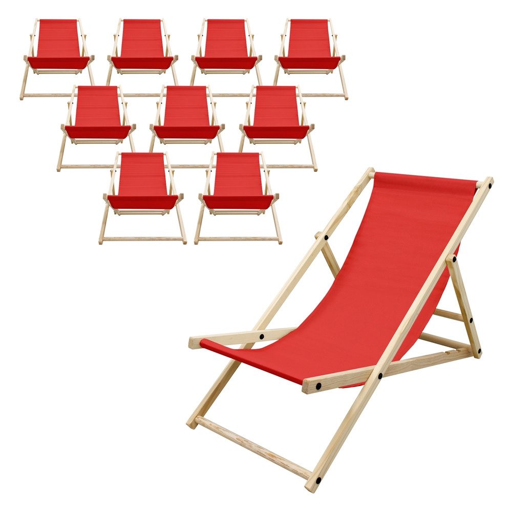 ECD Germany Gartenliege Holz Beachstuhl klappbarer günstig online kaufen