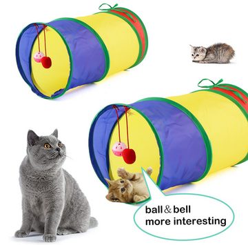 Avisto Tier-Intelligenzspielzeug Katzenspielzeug Set 22 Teile Katzenspielzeug mit Katzentunnel Bälle, ABS, Plüschmaus Federspielzeug Faltbar Spieltunnel (22-tlg) für alle Katzen Kaninchen Welpen und kleine Tiere (22 Stücke)