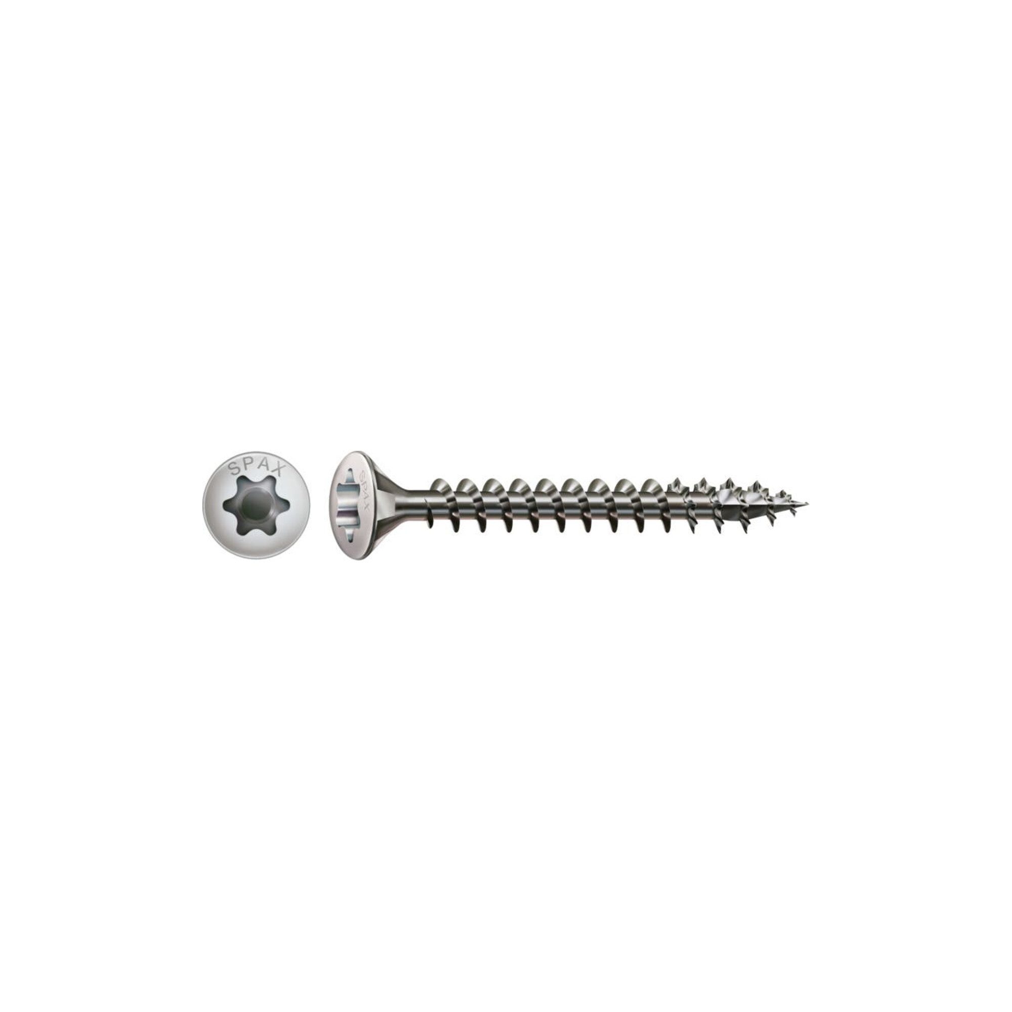 SPAX Holzbauschraube Spax Edelstahl 4 x 30 mm LinsenSenkkopf T-STAR plus Vollgewinde 4CUT E