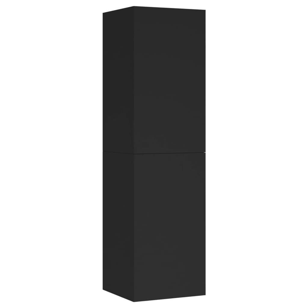 Schwarz Holzwerkstoff 30,5x30x110 furnicato TV-Schrank cm