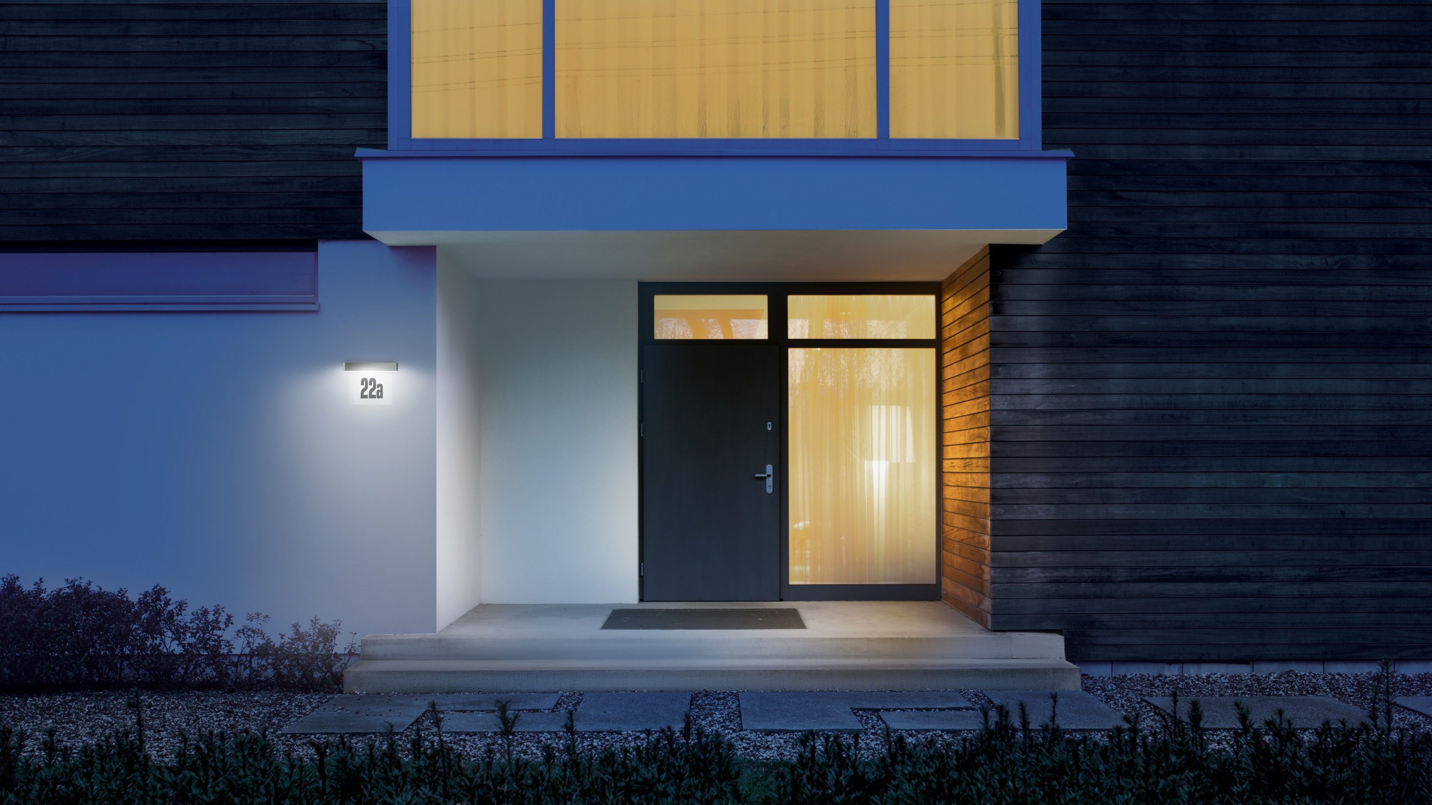steinel LED Solarleuchte XSolar SOL-O HN, LED fest integriert, Warmweiß, Hausnummernleuchte