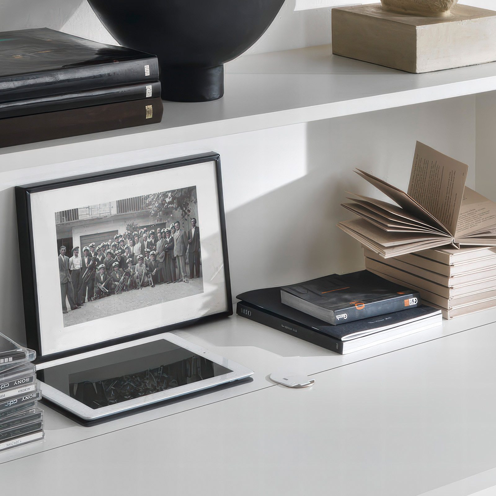 Salice Möbelbeschlag Salice Pacta Klappenscharnier Barfachscharnier Tragkraft 20 (1 St), perfekt für breite Möbelklappen Mittelscharnier Pacta weiß