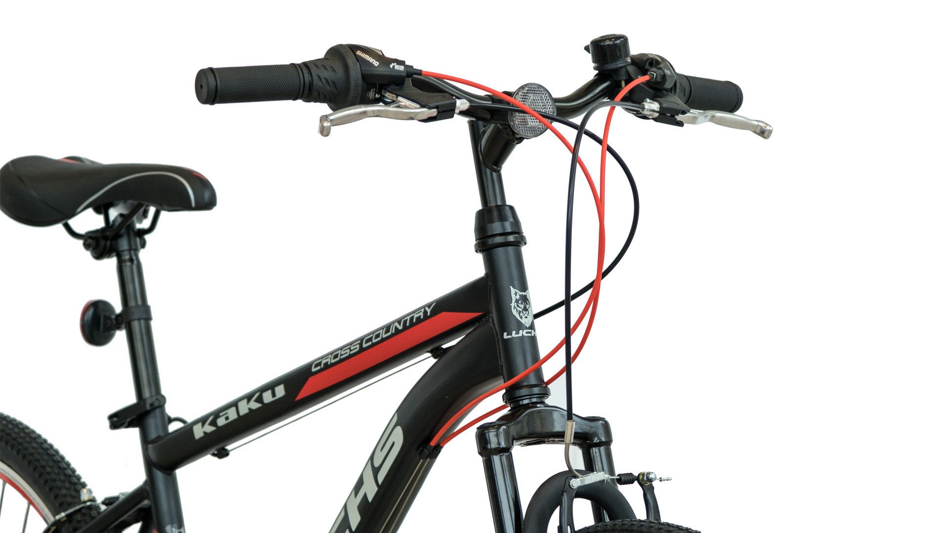 LUCHS Mountainbike KAKU 24 & 26 Zoll Jugendfahrrad Fahrrad Jungen sportliches Alltagsrad, 21 Gang Shimano, Kettenschaltung, 3 Farben und 2 Größen Verfügbar (Blau/Rot/Orange)