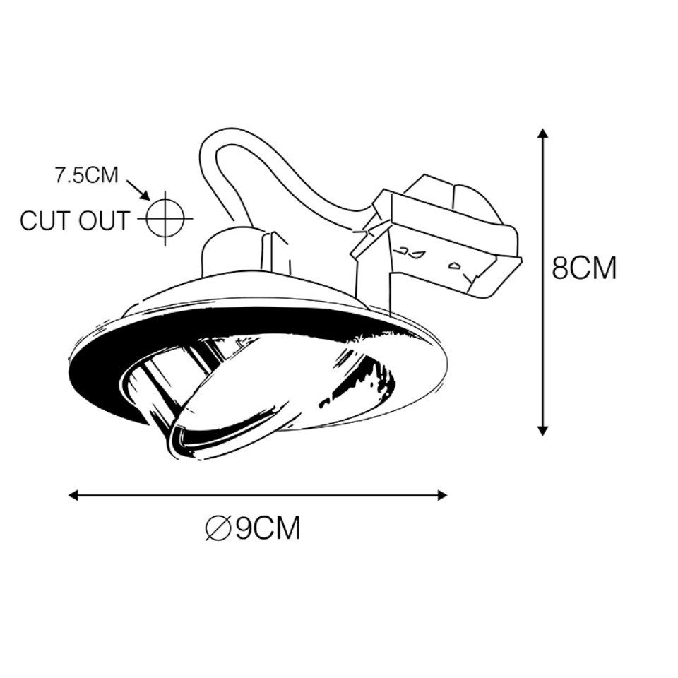 Qazqa LED Einbaustrahler Cisco, LED wechselbar, GU10, Kupfer, Modern, Aluminium, 1-flammig