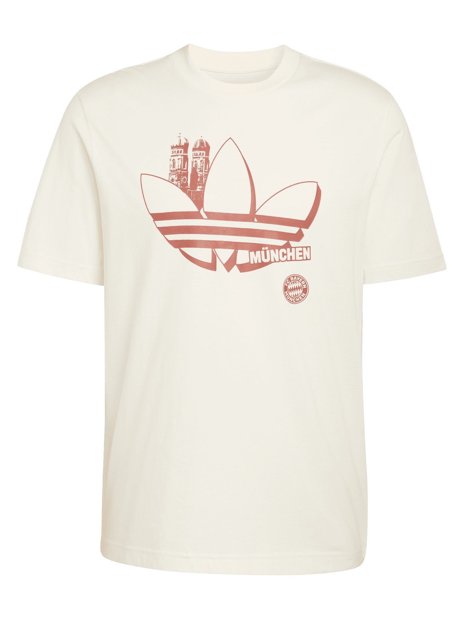 T-Shirt FC Bayern München, T-Shirt Graphic München, Herren, Off white