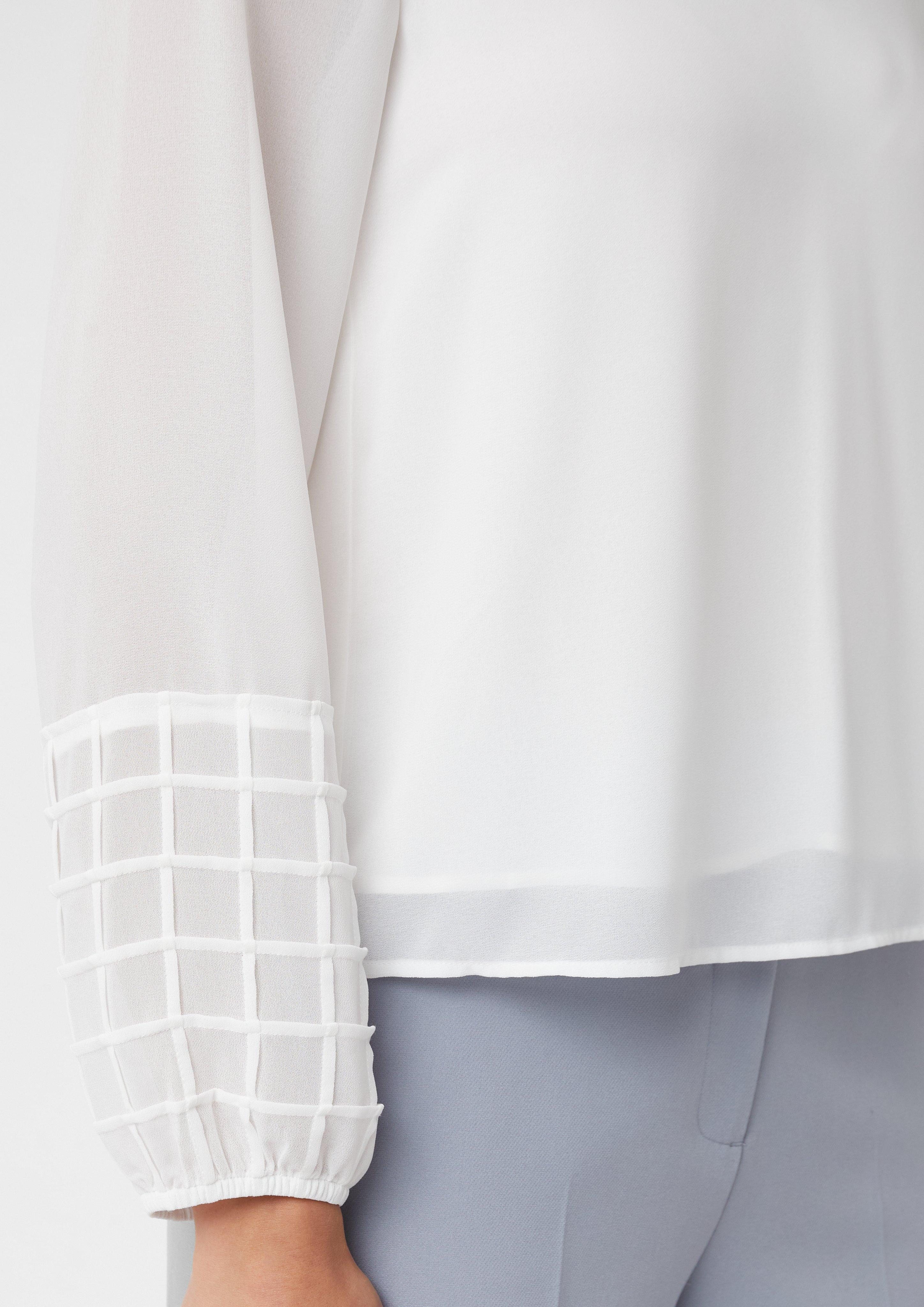 comma Langarmbluse Viskose Chiffon Bluse mit günstig online kaufen