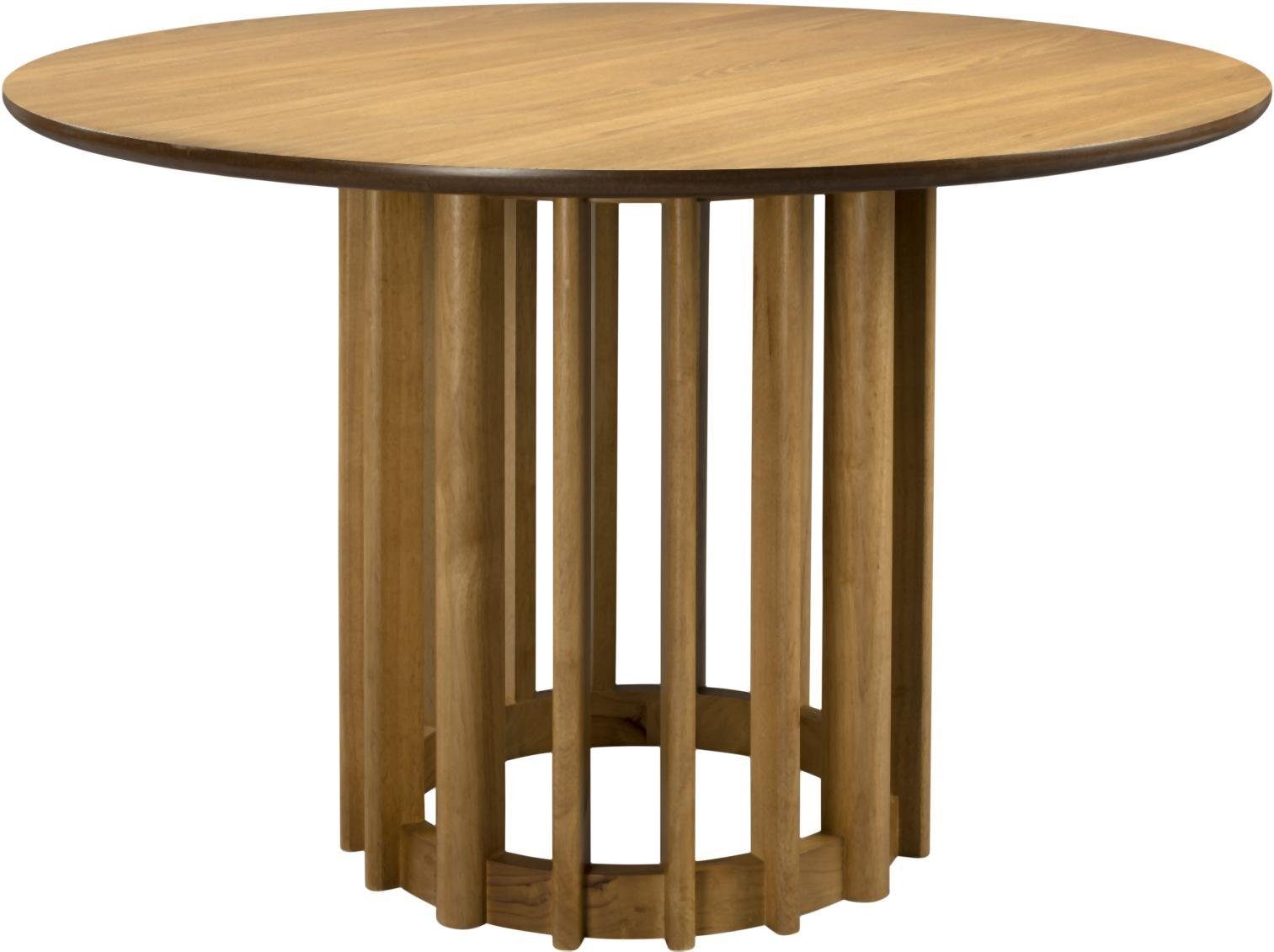 Dutchbone Esstisch Esstisch BARLET Rund Ø 120 cm Eichenfurnierplatte von DutchBone