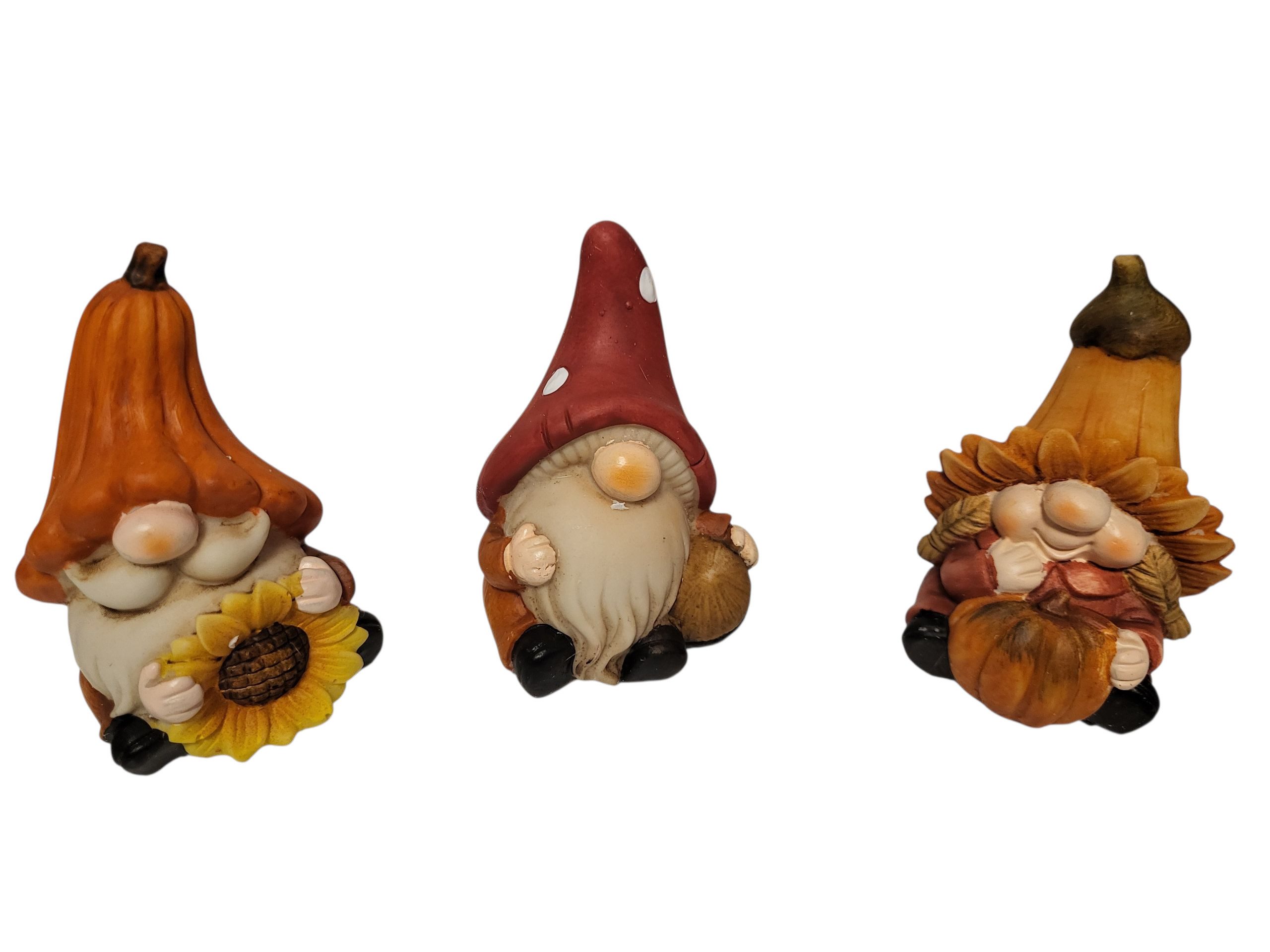 Weltbild Dekofigur Dekofiguren Herbst-Wichtel Hannu, Heta und Heimo 3er Set