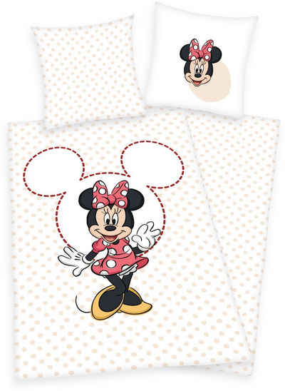 Kinderbettwäsche Disney Minnie Mouse, Disney, Linon, mit tollem Minnie Mouse Motiv