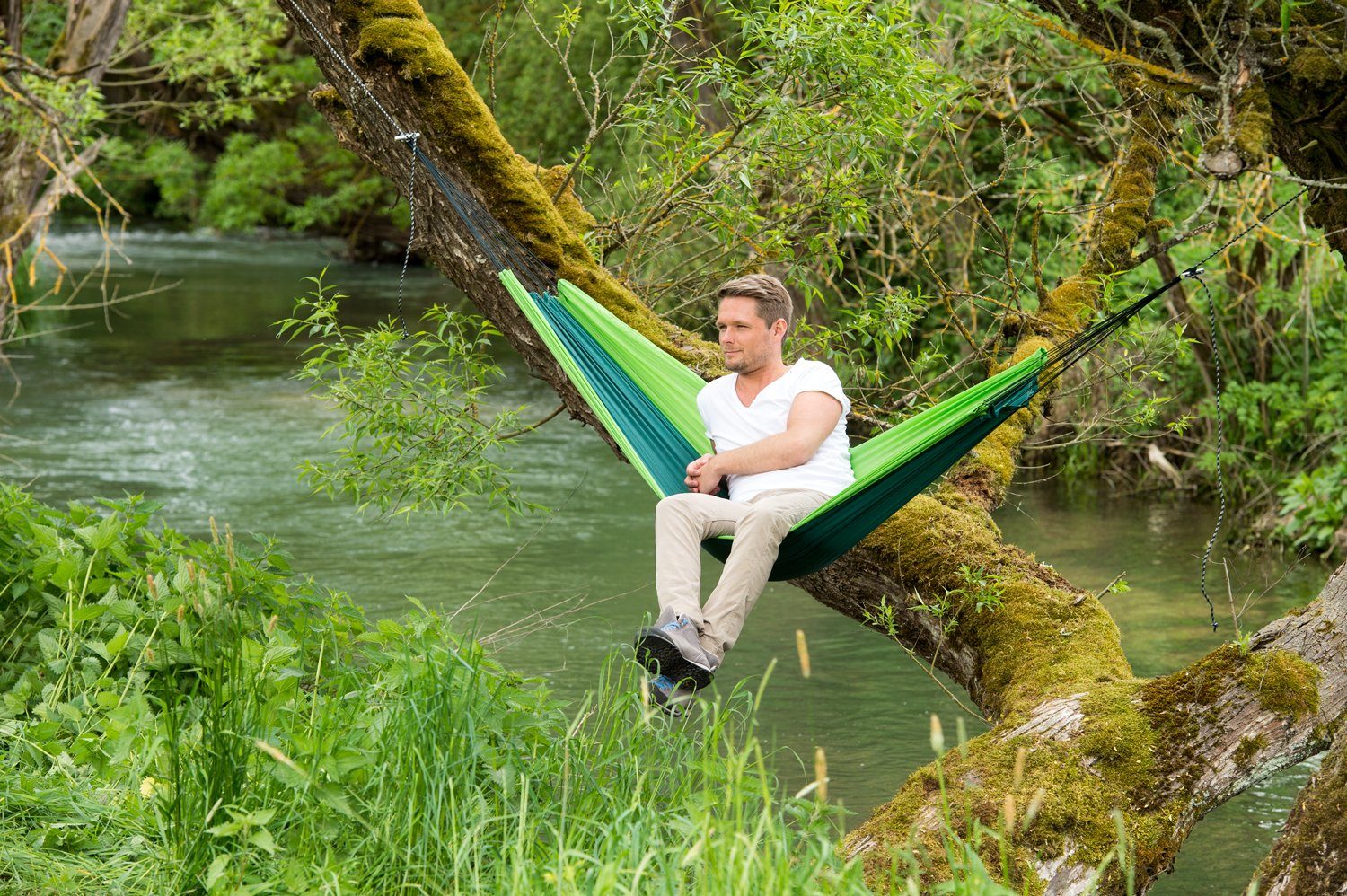 Amazonas Hängematte Ultra-Light Silk Traveller, 350 g, strapazierfähig