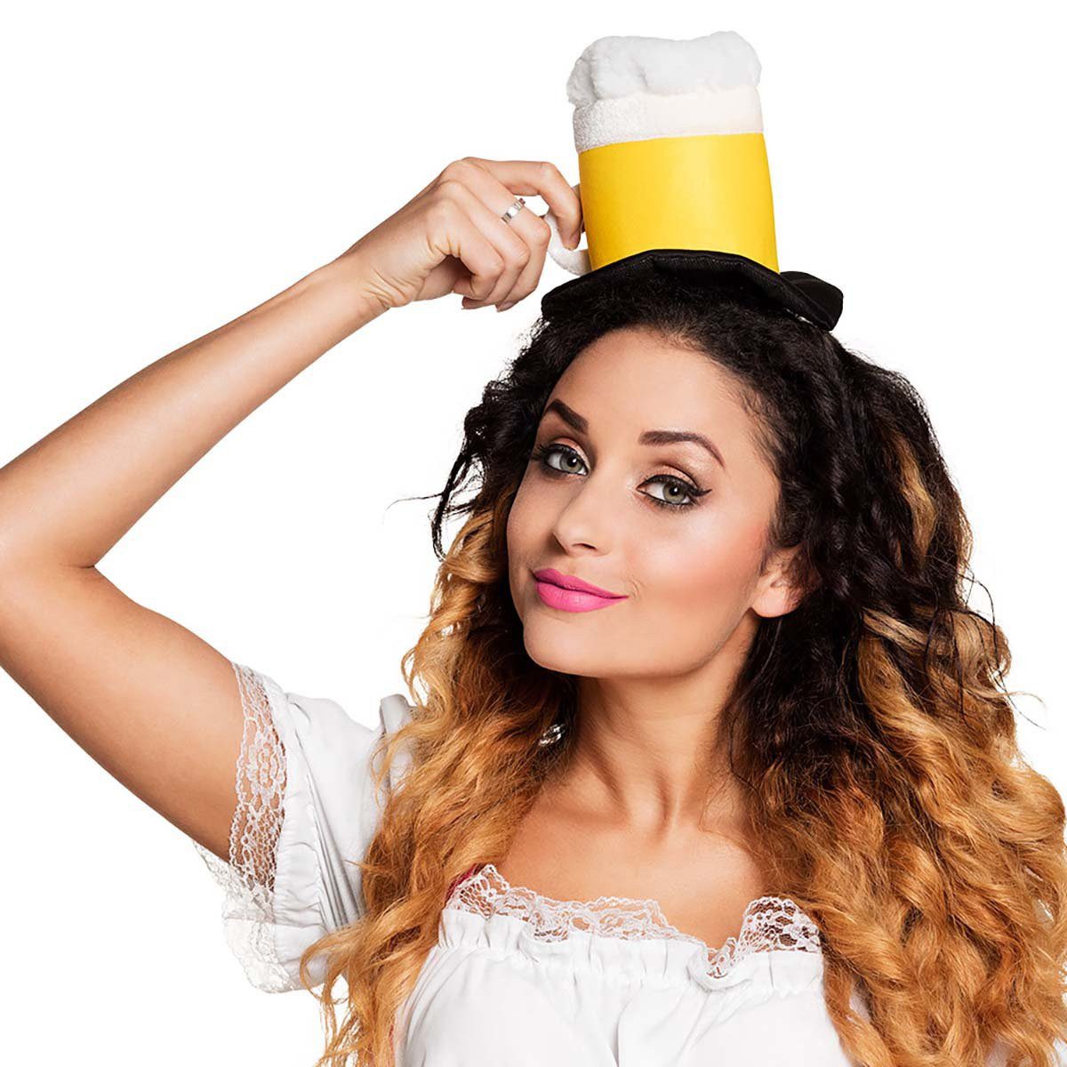 Boland Kostüm Bier Haarreif, Die Maß ist voll: Bierkrug für den Kopf