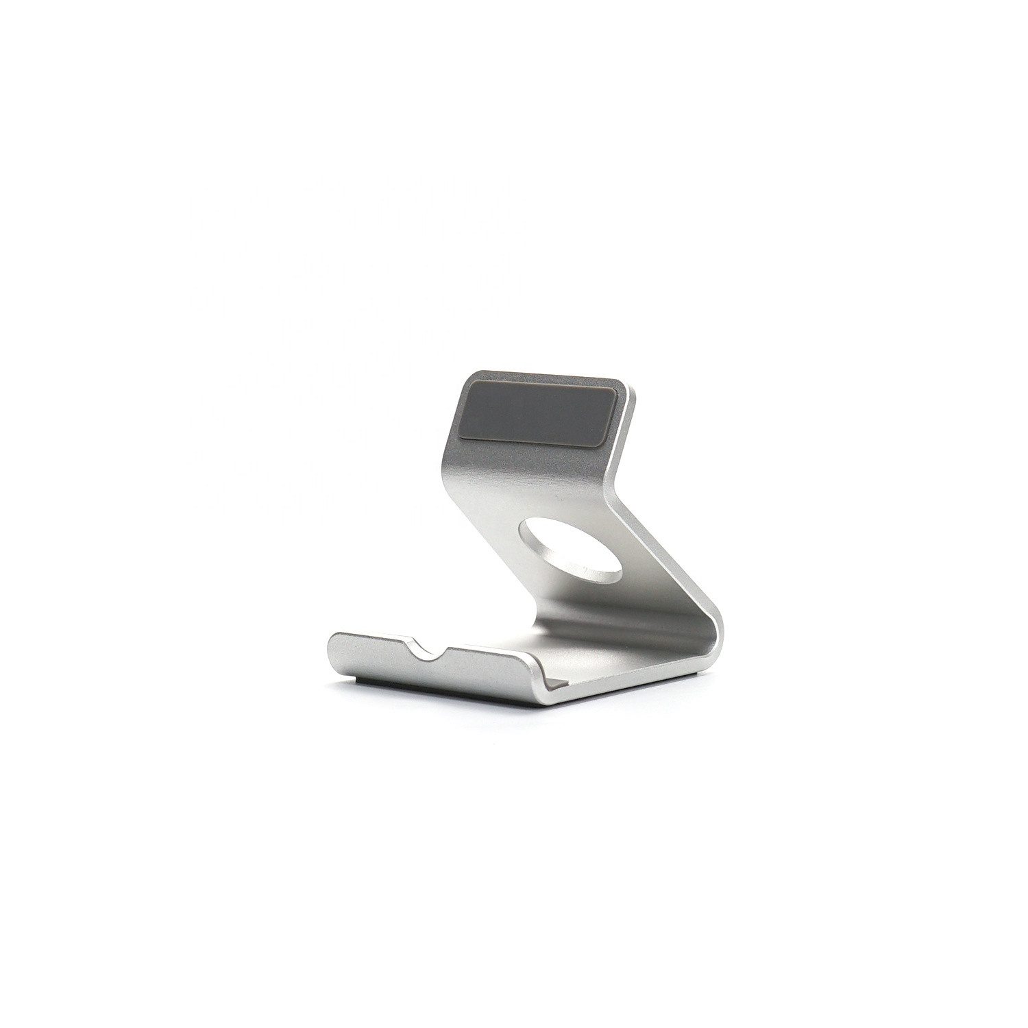 RUHE Handy-Halterung Handy Ständer Halterung für Tisch Schreibtisch in Edelstahl Silber, (bis 11 Zoll, Kompatibel mit allen Smarphones von 4,7-11 Zoll, 1-tlg., Handyständer, kompatibel mit iPhone 17 16 15 14 13 Pro Max Galaxy Ultra S23+ S23 S22)