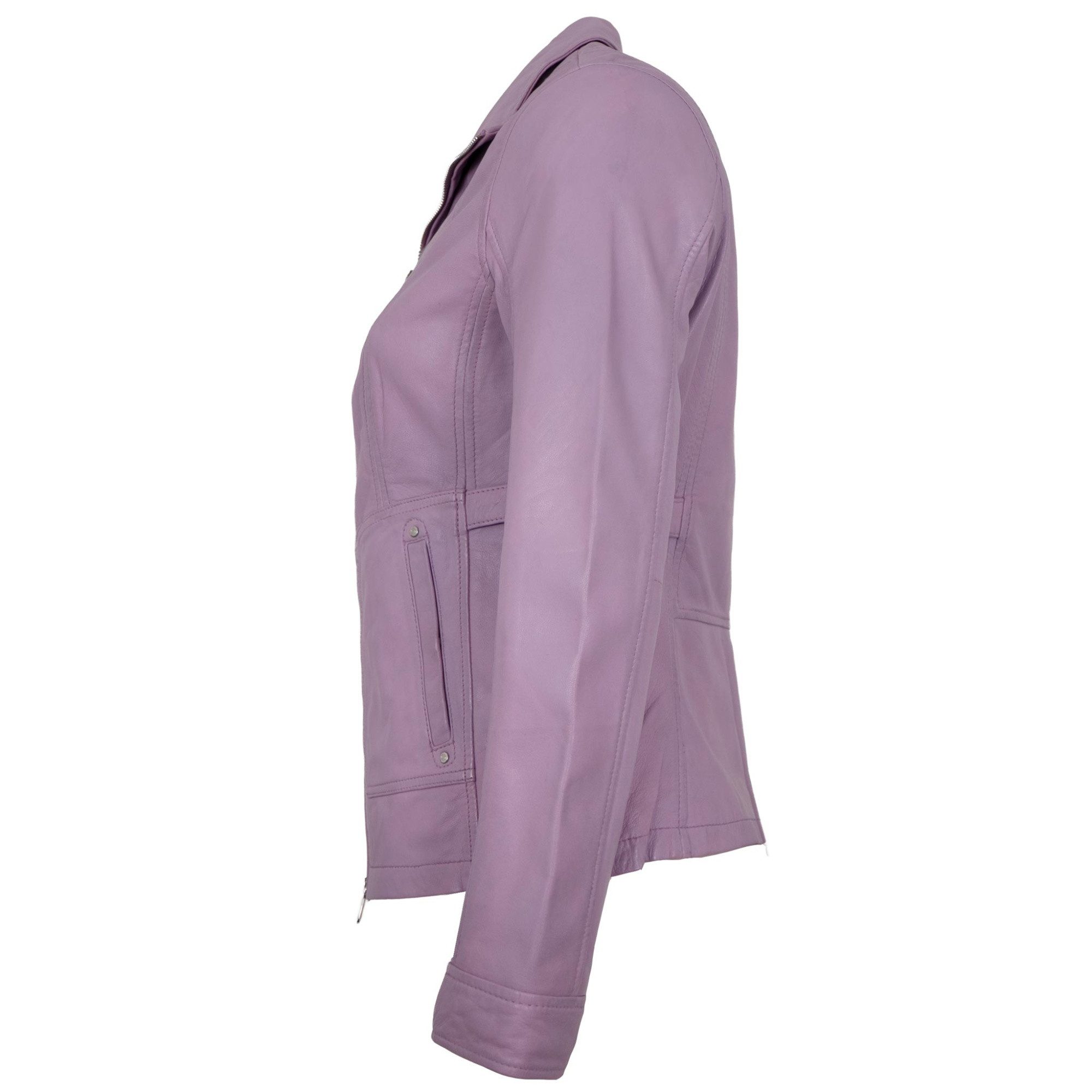 Jilani Lederjacke Linea Jilani - Damen Lederjacke Lammnappa flieder