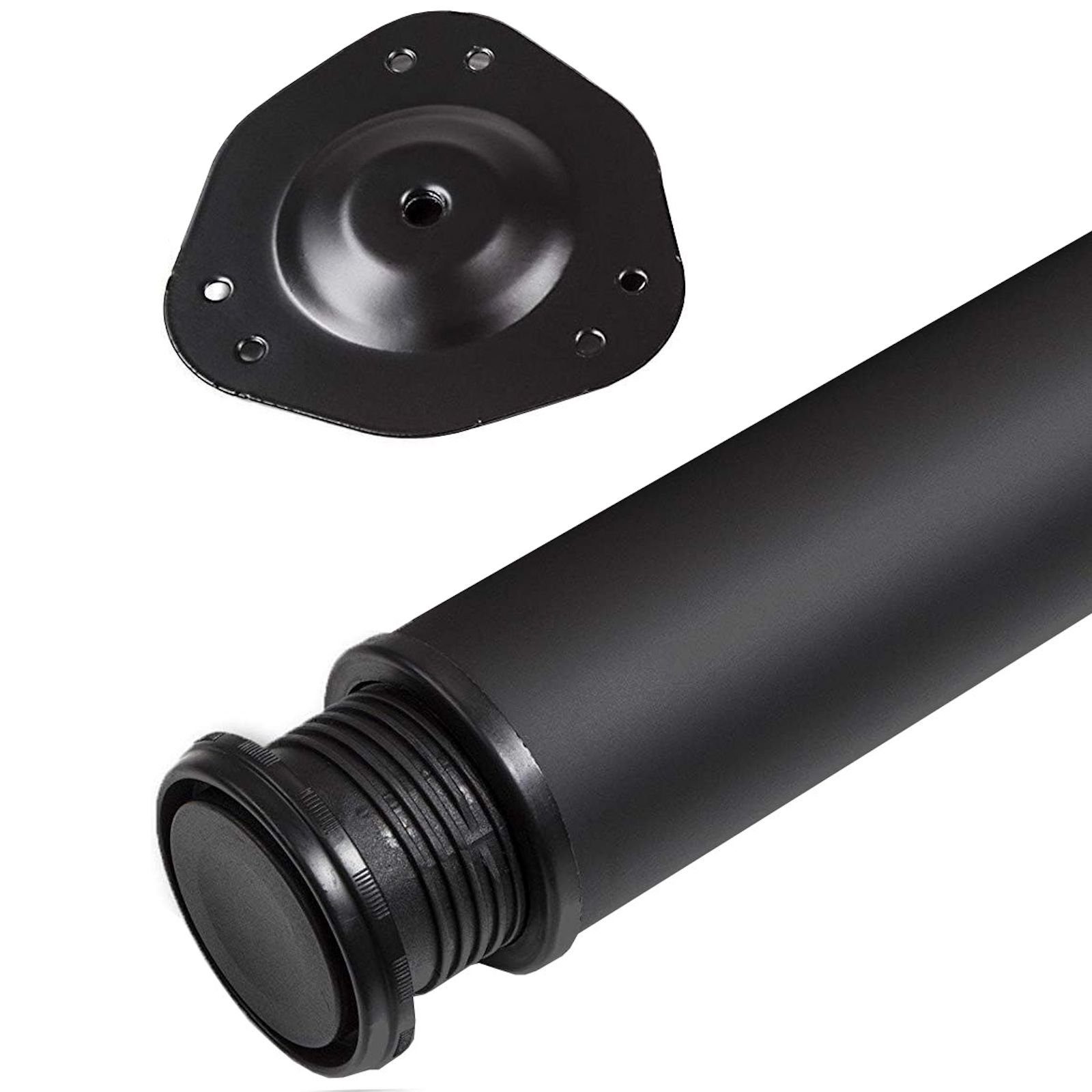 SO-TECH® Tischbein Ø 76 / 80 mm, belastbar bis 75 kg pro Stück, H: 71cm, Stahl, schwarz, höhenverstellbar bis 32mm, 1x