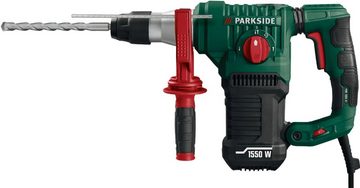 Parkside Bohrhammer / Meißelhammer PBH 1550, 5 J, 1550W, mit Bohrer- und Meißelset, 230 V