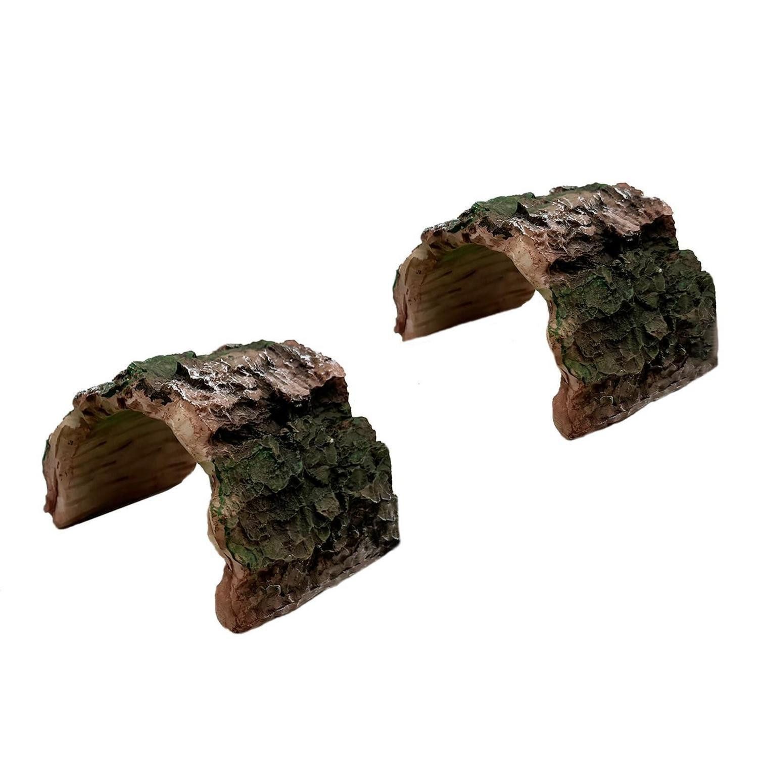 LuxusKollektion Aquariendeko Aquarium Deko Hohlstamm 2er-Pack