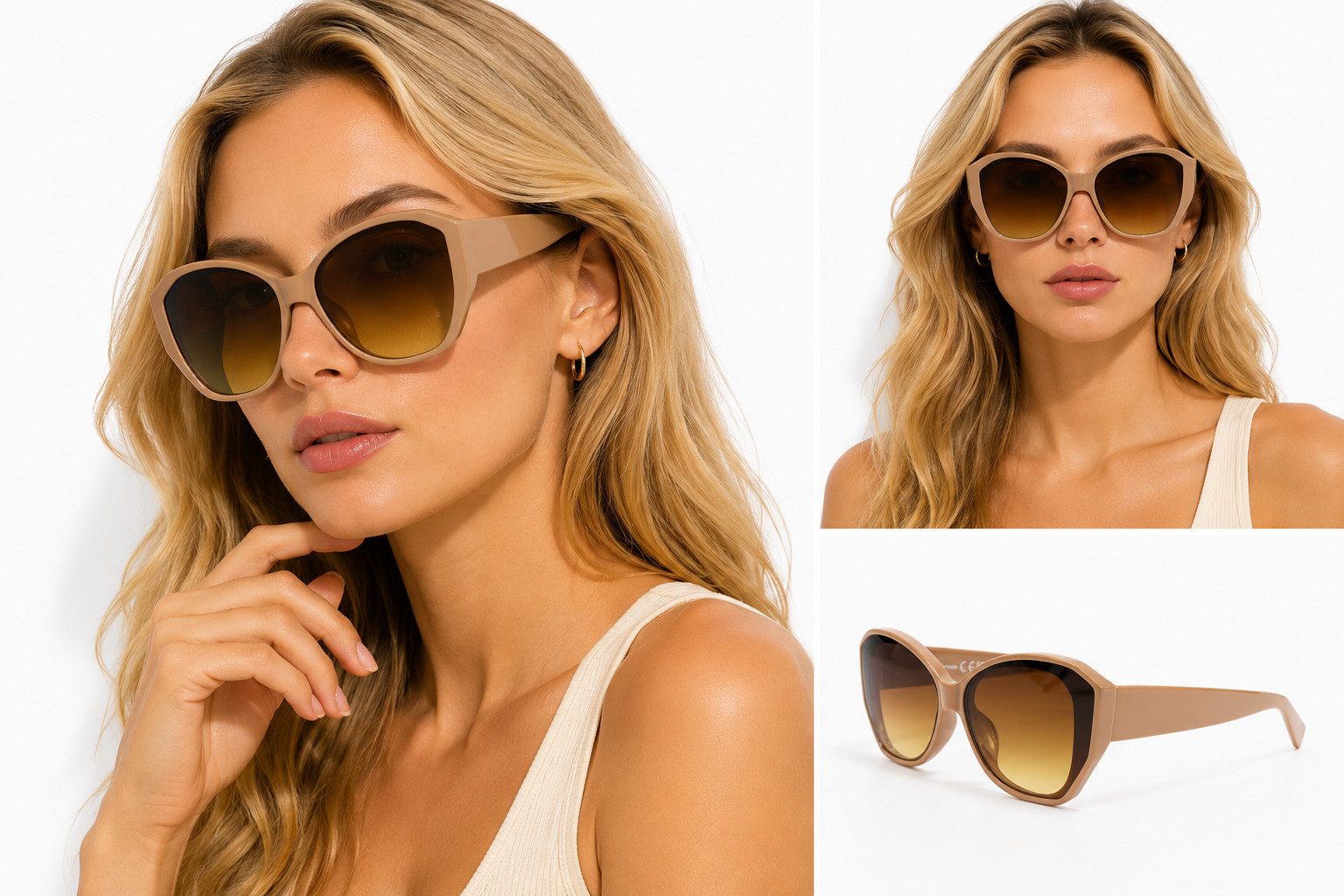 Antonio Sonnenbrille Antonio Polarisiert Sonnenbrille Damen UV400 Schutz Lady 25 Beige