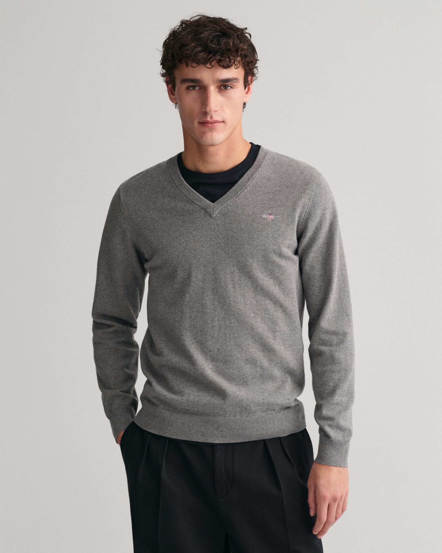 Gant V-Ausschnitt-Pullover Classic Cotton V-Neck Premium günstig online kaufen