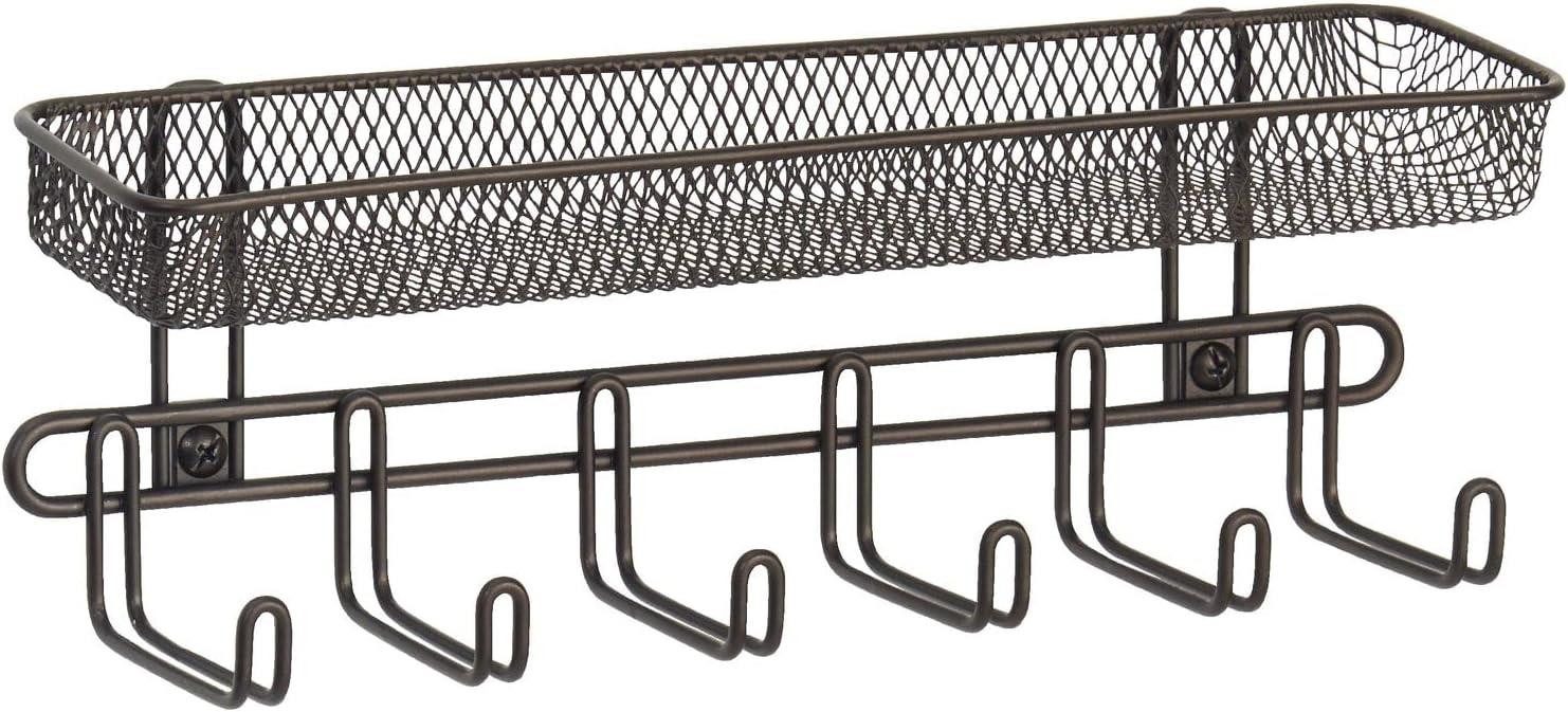 mDesign Aufbewahrungssystem Schmuckaufbewahrung Wand bronze Schmuckhalter Organizer Haken Fächer – Bild 3 von 5