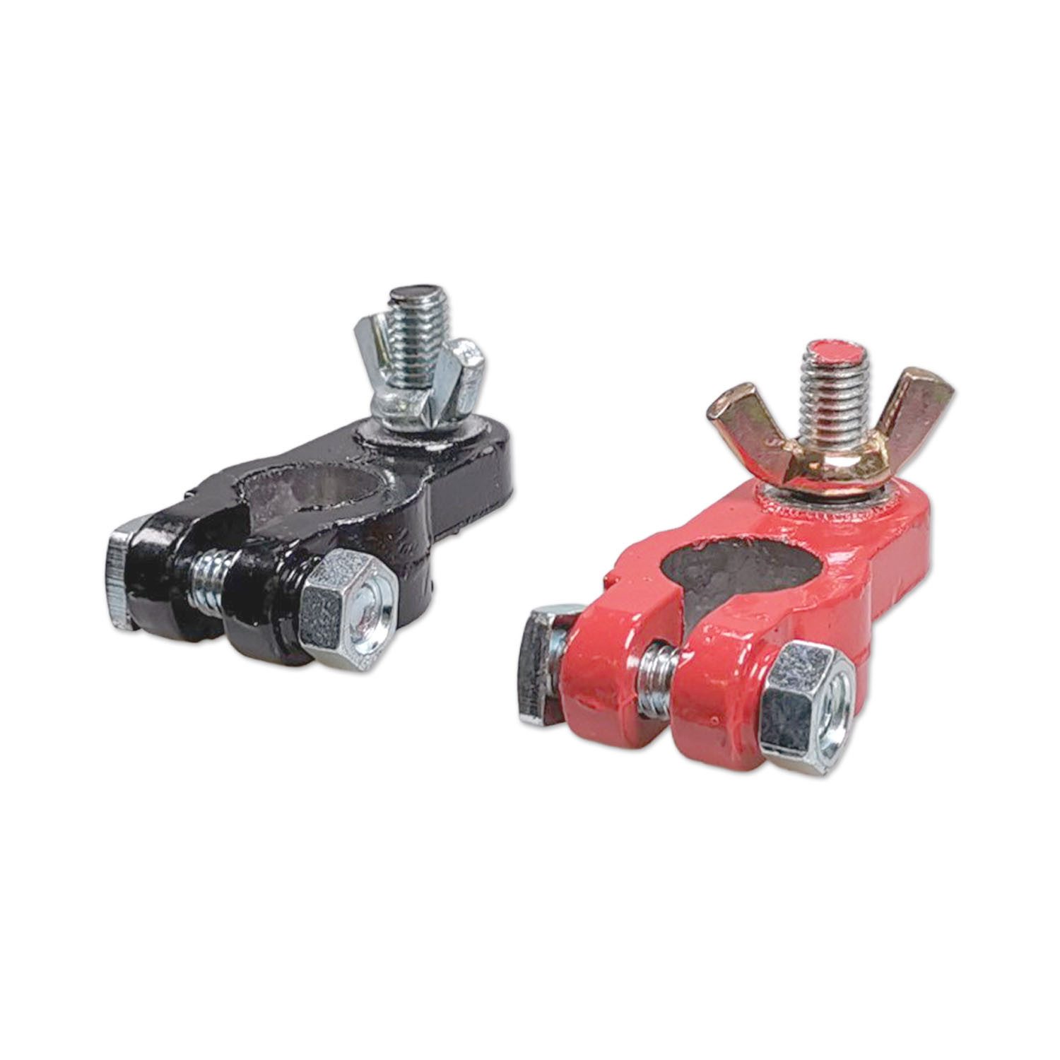 Impulse Innovation Batteriepolklemme Batteriepolklemmen Satz, Quick Bolt, M8 Flügelschraube, gerade