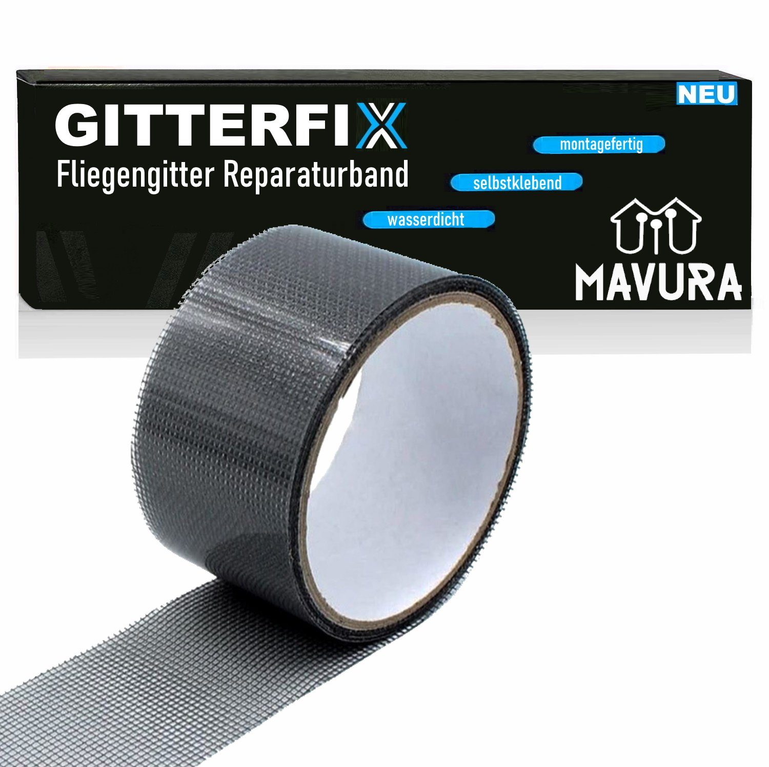 MAVURA Fliegengitter-Gewebe GITTERFIX Fliegengitter Reparaturband