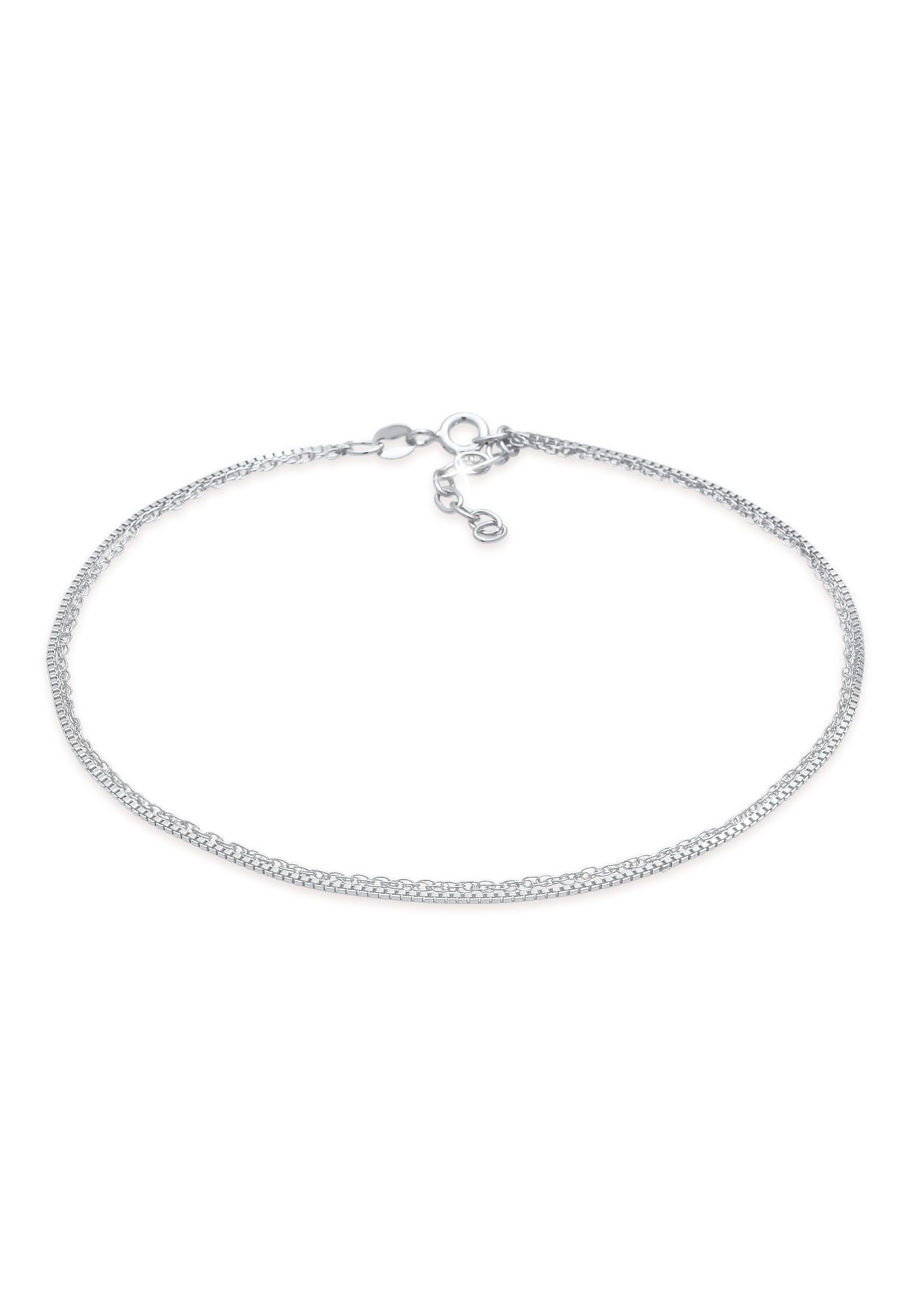 Fußkette 925 Elli Basic Silber Zeitlos Layer Kordel Venezianer