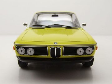 Minichamps Modellauto BMW 3,0 CSL 1971 gelb Modellauto 1:18 Minichamps, Maßstab 1:18