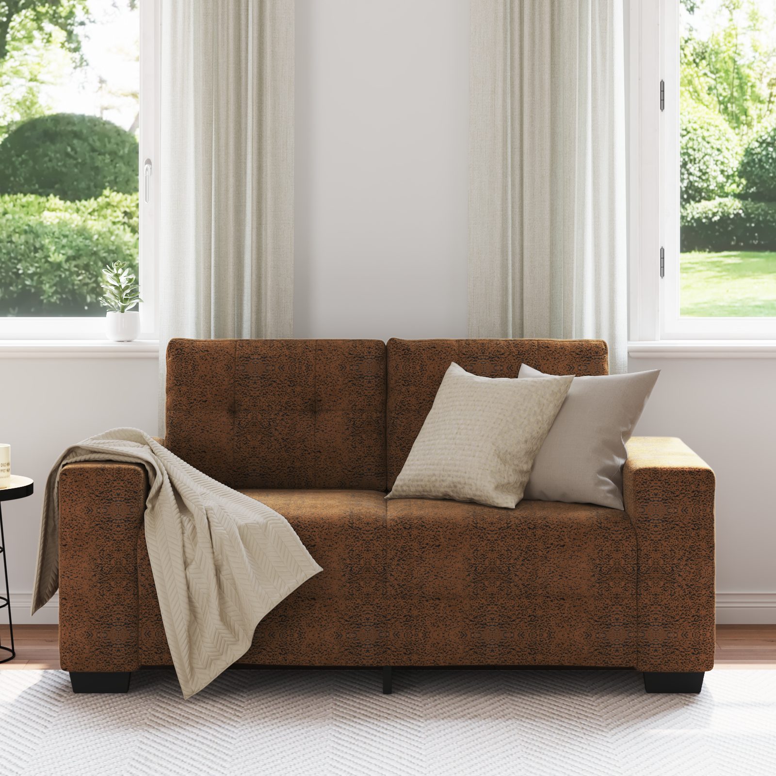 vidaXL Sofa Sofa 2-Sitzer Braun 120 günstig online kaufen