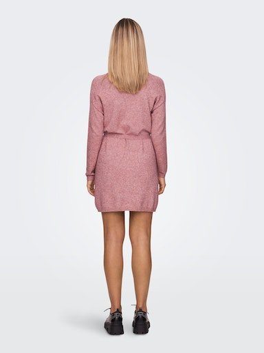 ONLY Strickkleid ONLLEVA Detail:MELANGE Dusty BELT Rose EX DRESS KNT L/S