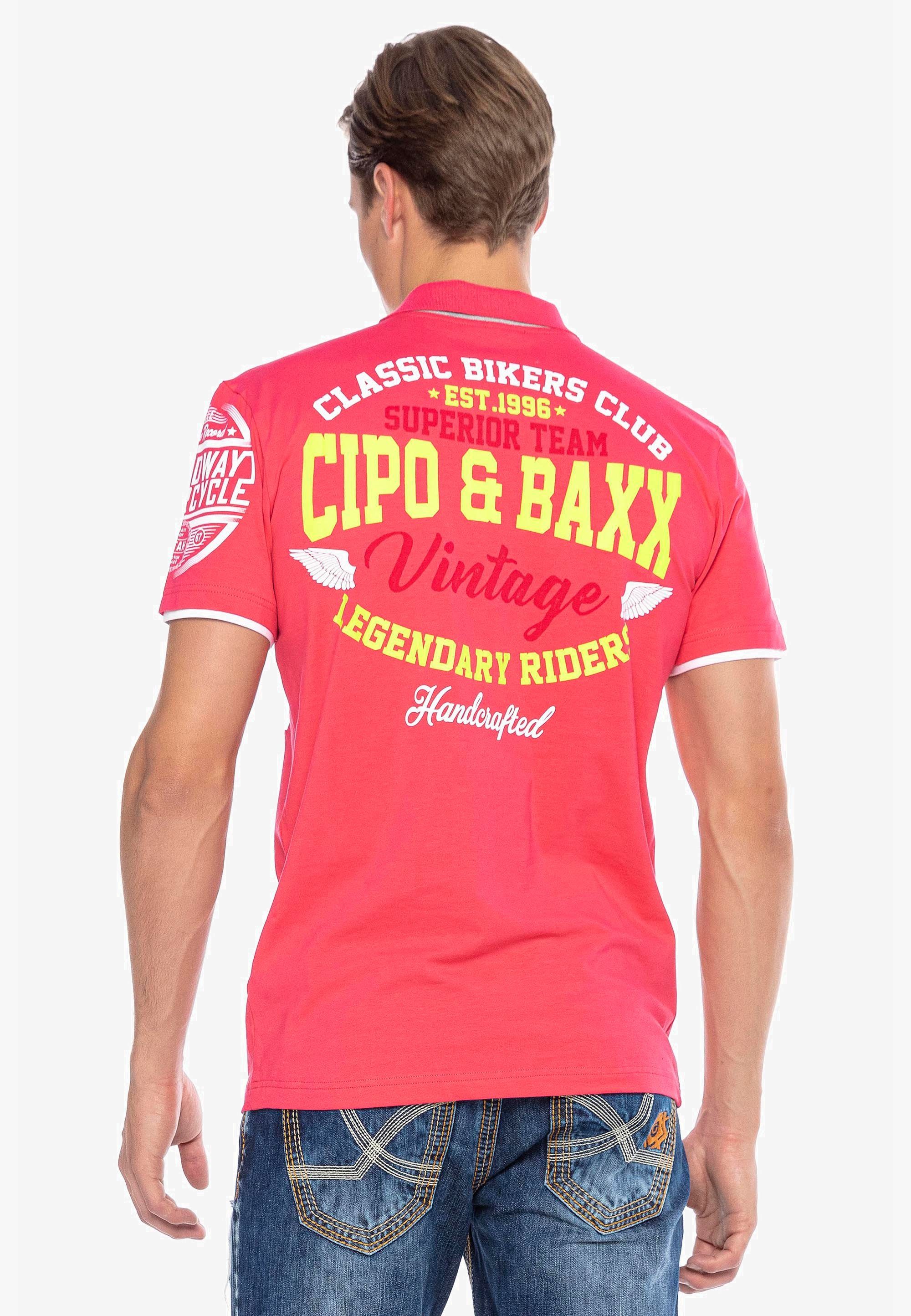 Cipo koralle mit Baxx Prints lässigen & Poloshirt