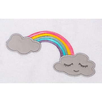 Smithy Lätzchen Wolkenweich Regenbogen Frottee, 24 x 24 cm