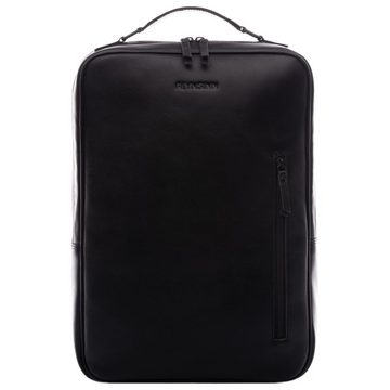 FEYNSINN Rucksack Backpack Leder Unisex TJARK, Businessrucksack 15 Zoll Laptop-Fach Echtleder Unisex schwarz