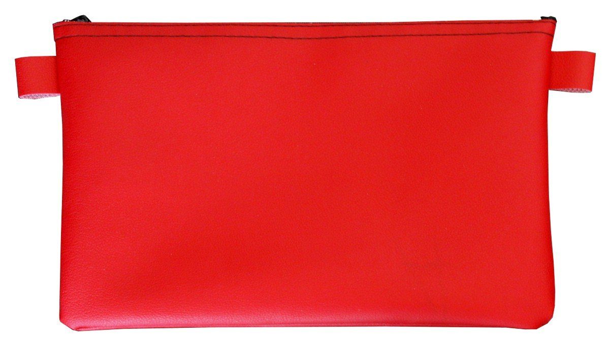 Kranholdt Geldbörse Banktasche / Geldscheintasche aus Kunstleder, mit Reißverschluss Rot | Geldbörsen