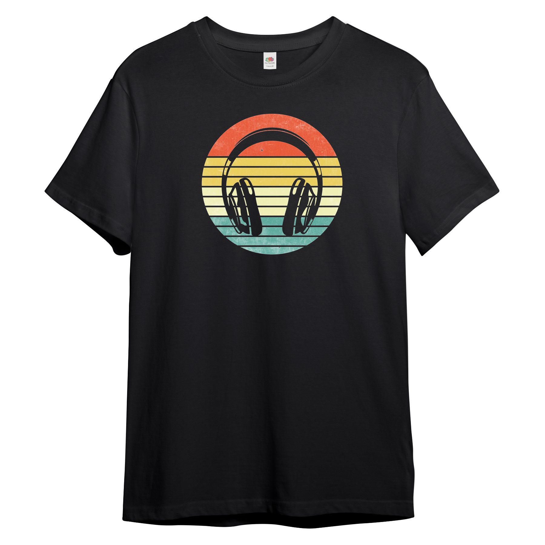 PAULGOS Print-Shirt Herren T-Shirt "Retro Kopfhörer"