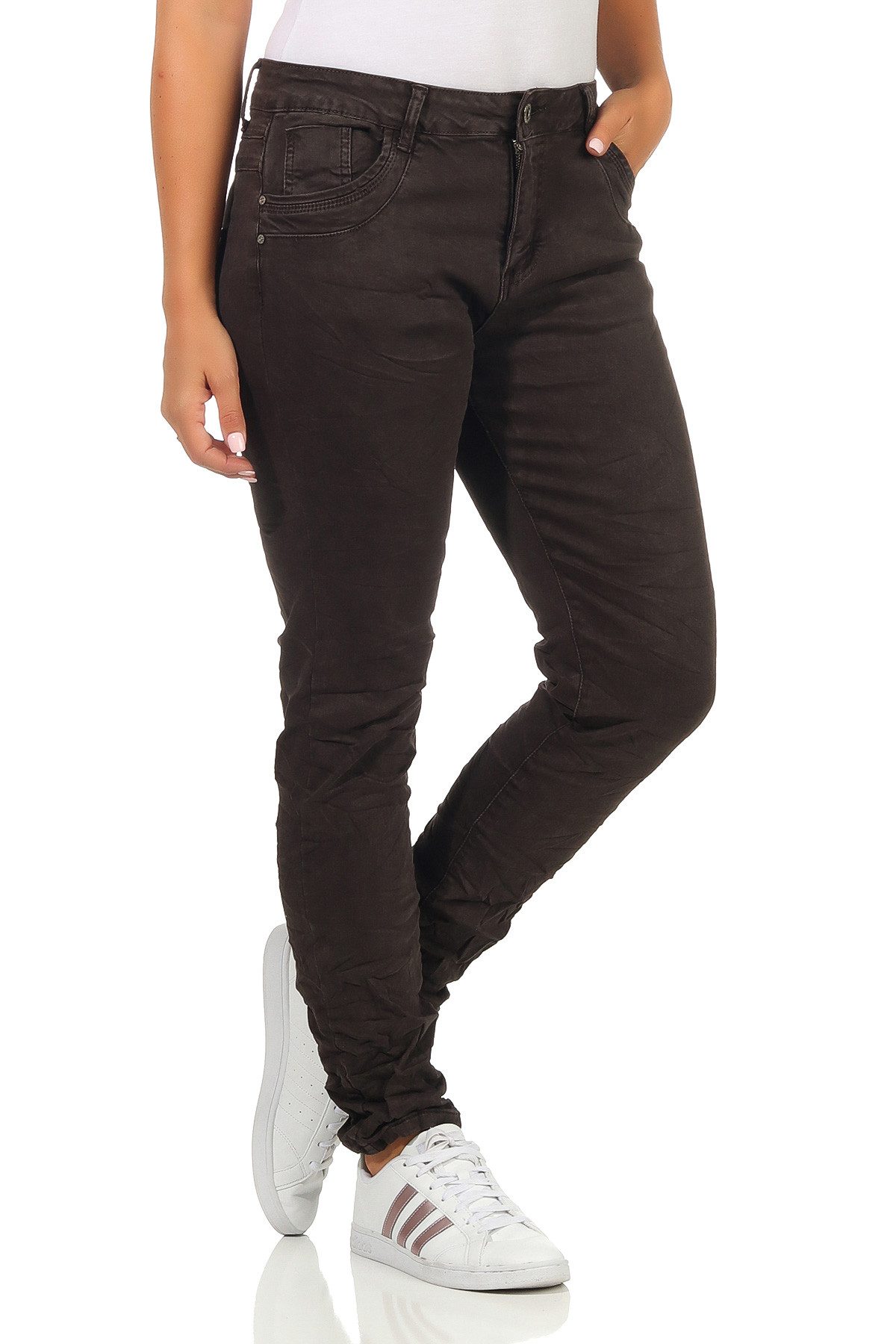Karostar Stretch-Jeans Karostar Jeans Damen 3 Braun 38 – Bild 3 von 4