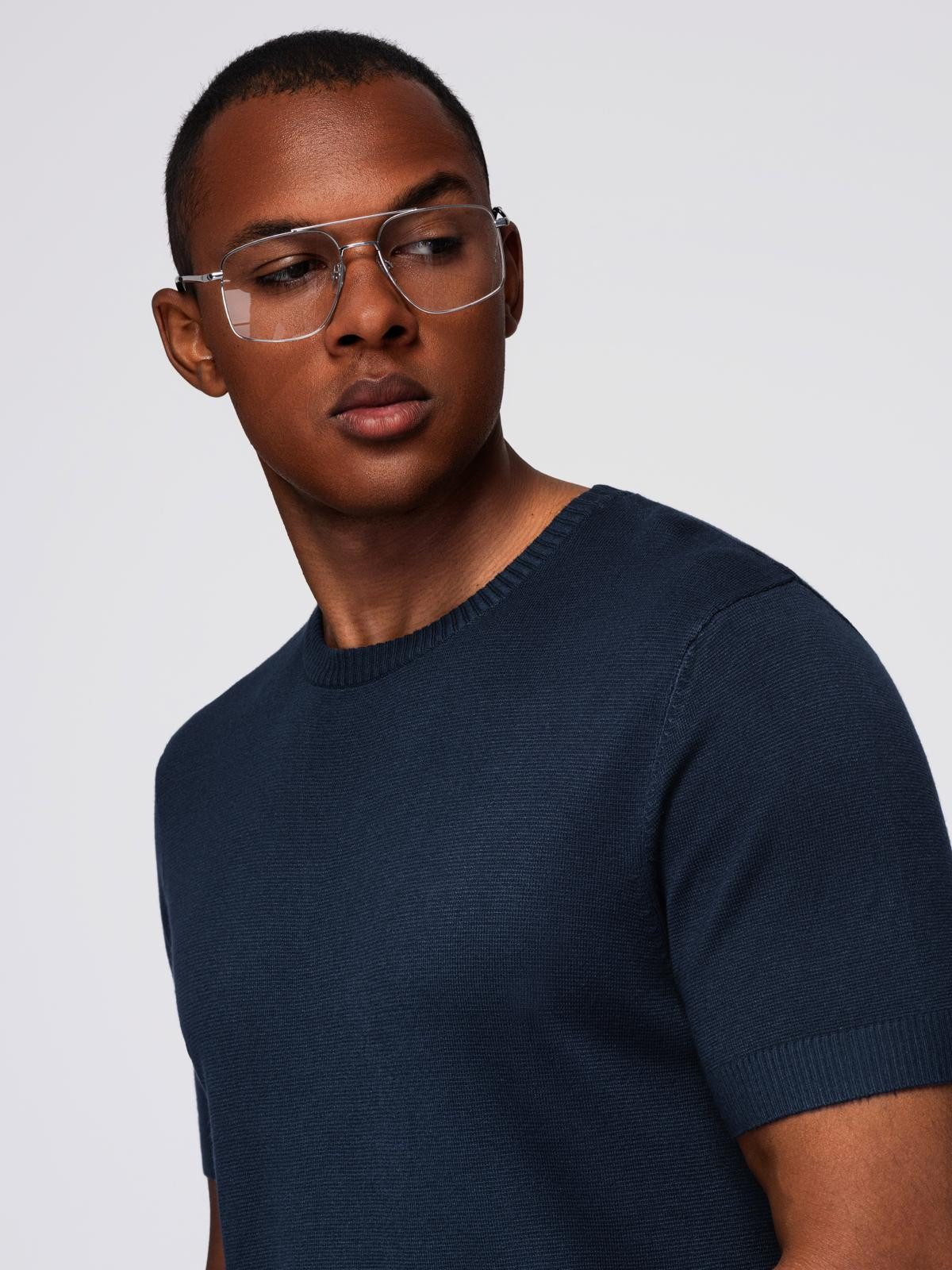 OMBRE T-Shirt Klassisches Herren-T-Shirt aus Strick günstig online kaufen