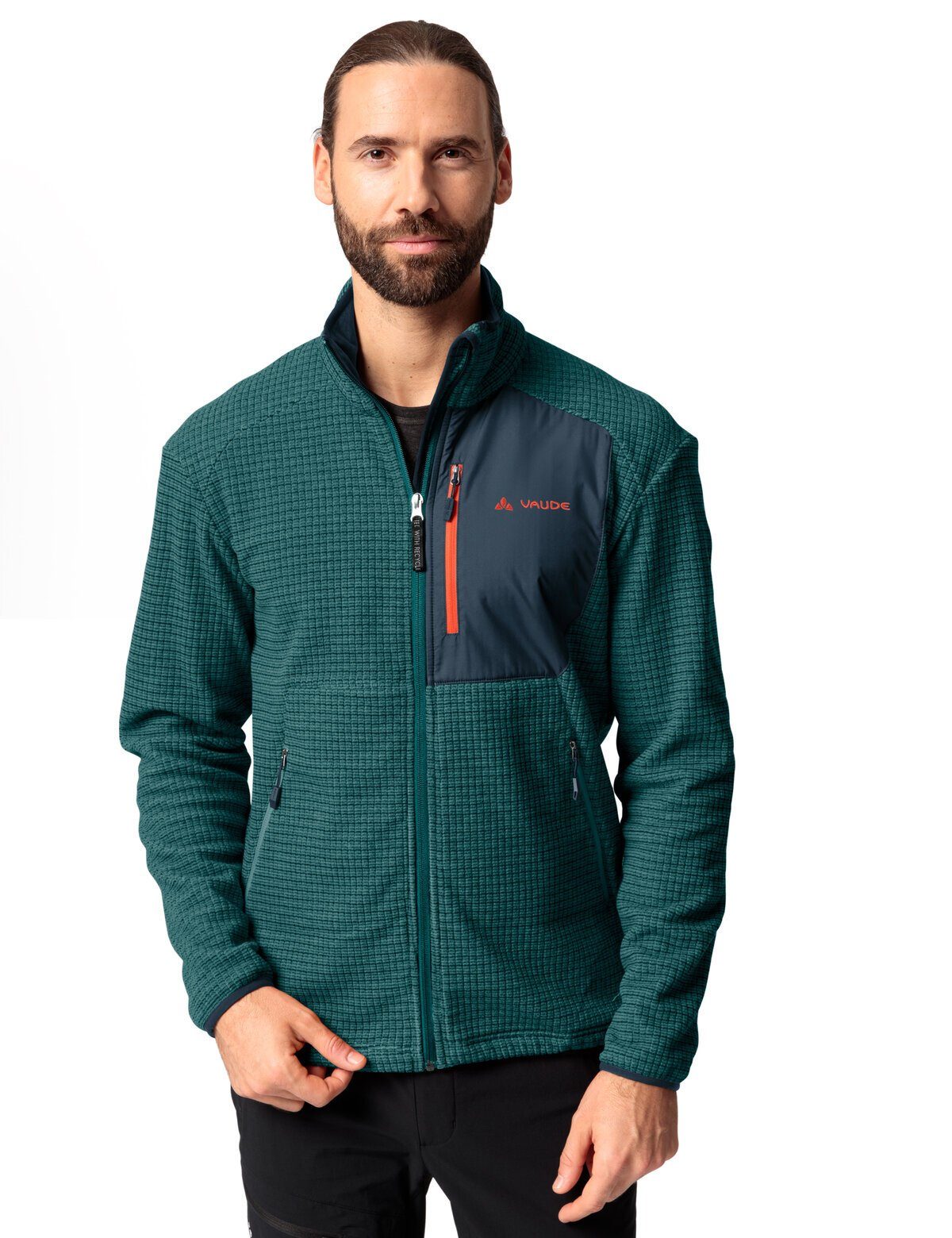 Outdoorjacke Neyland Fleece Men's kompensiert Klimaneutral Jacket (1-St) VAUDE green mallard