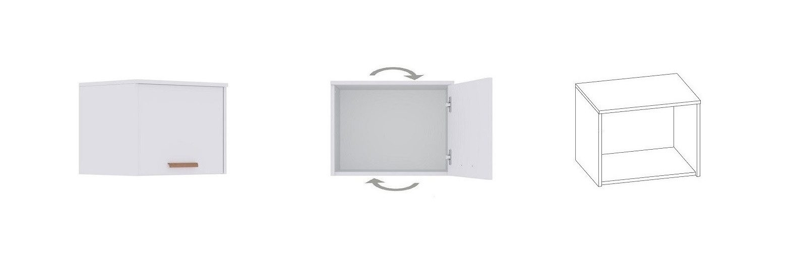 Marmex Möbel Jugendzimmer-Set Grant Set 12N Regal mit Schubladen Echschrank viel Stauraum, (4-tlg., Regal+Verlängerung, Eckschrank+Verlängerung), Soft-Close-Tür – Bild 4 von 5