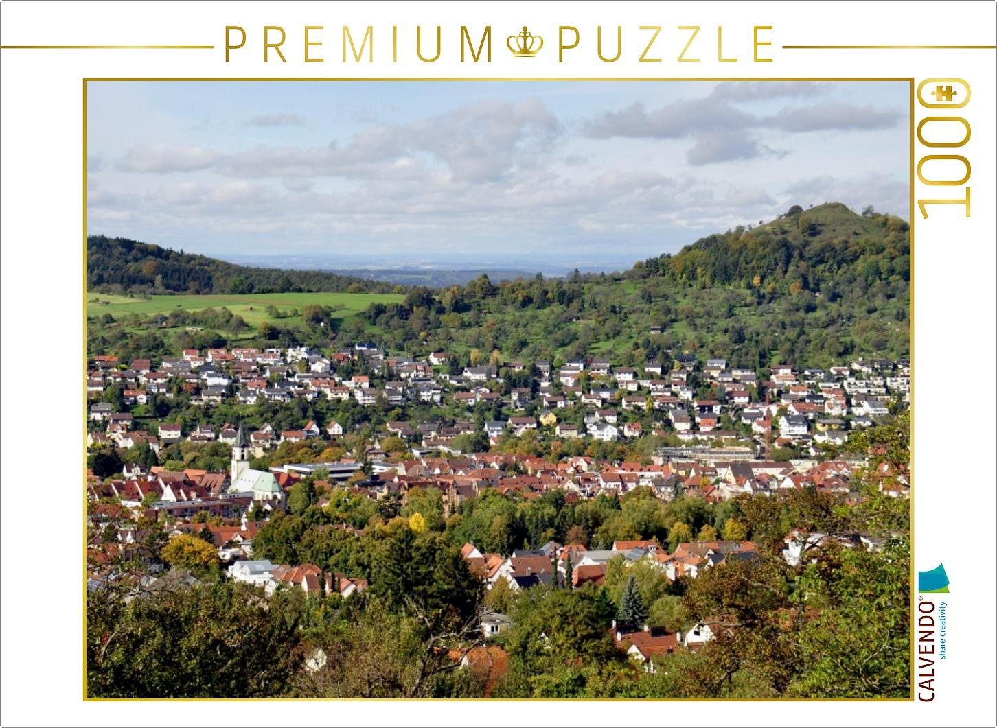 Puzzle CALVENDO Puzzle Pfullingen und Georgenberg 1000 Teile Lege-Größe 64 x 48 cm Foto-Puzzle Bild von GUGIGEI