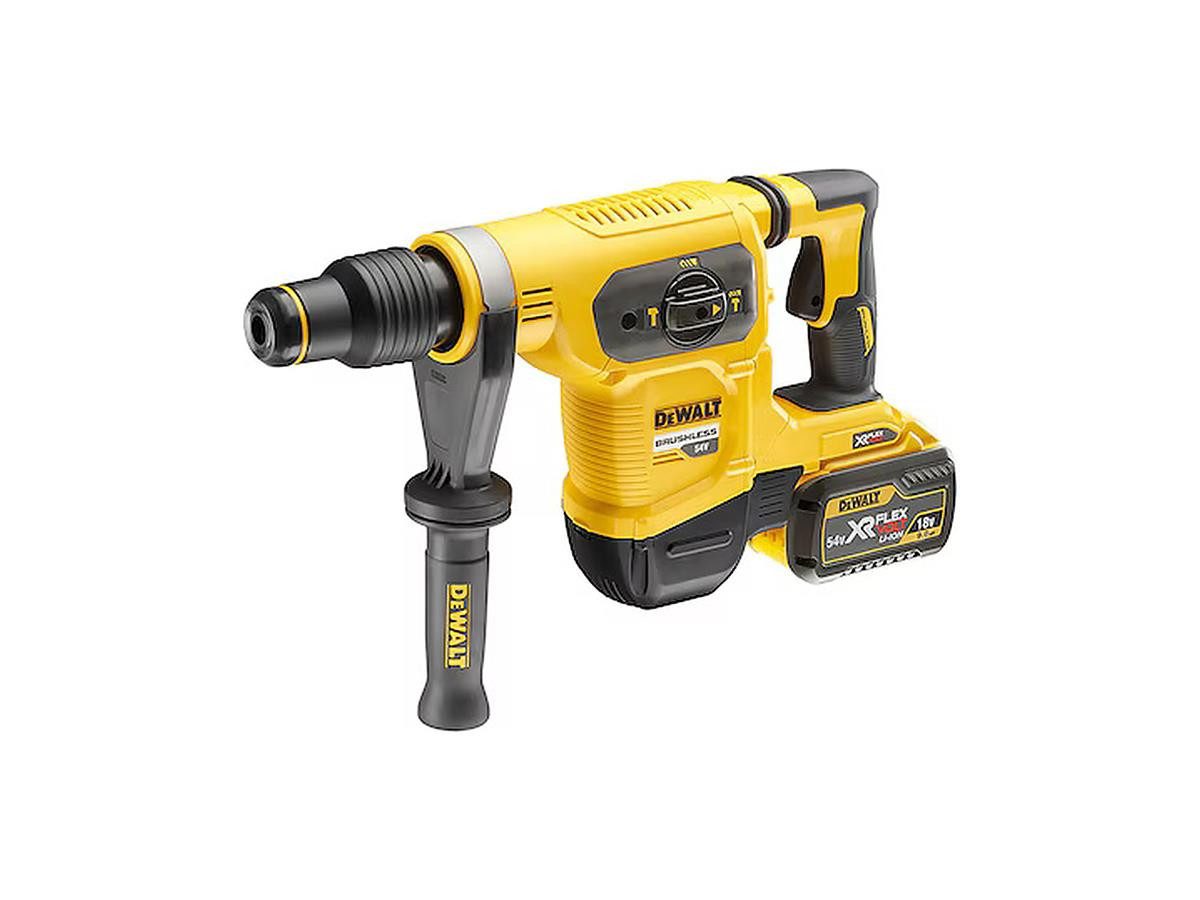 DeWalt Akku-Kombibohrhammer Flexvolt SDS-max, 54 V, max. 540 U/min, (Set, 5-tlg), mit 6,1 Joule und 2x 162 Wh Akku im Koffer