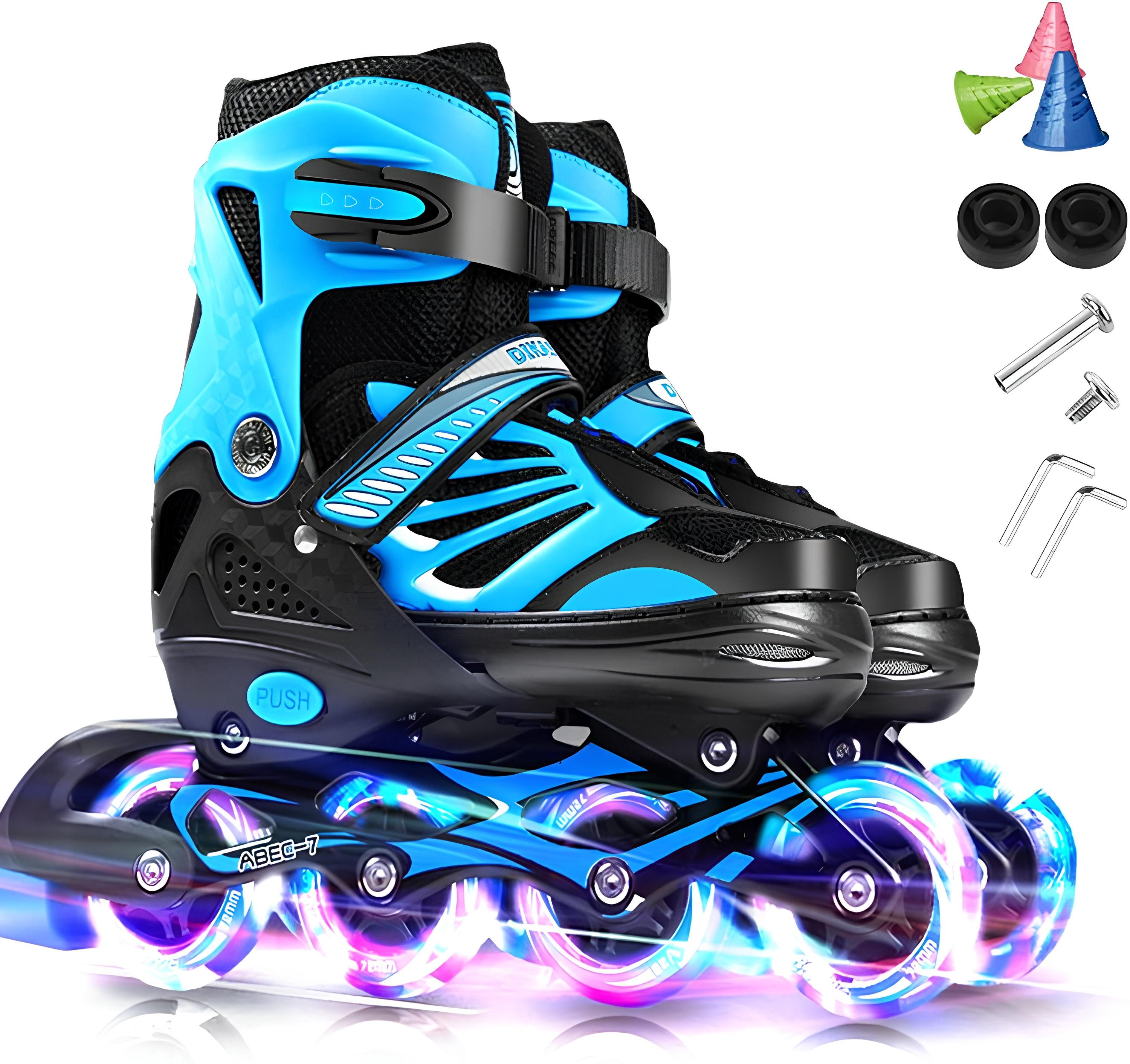 Lixada Inlineskates Rollschuhe Inlineskates für Kinder mit beleuchteten Rädern Skates, Leuchtende LED-Räder ohne Batterien, langlebige PU-Räder