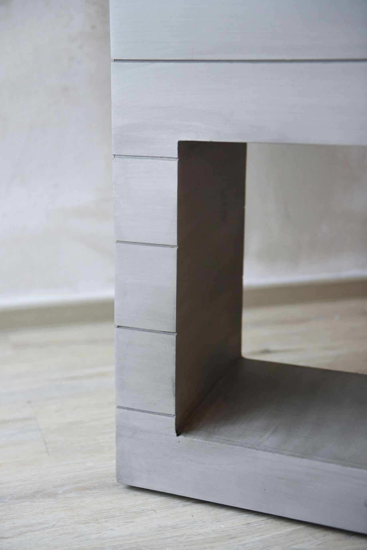 VIVANNO Pflanzkübel Holz META Kasten - Lichtgrau (1 St), 84x30x75 cm