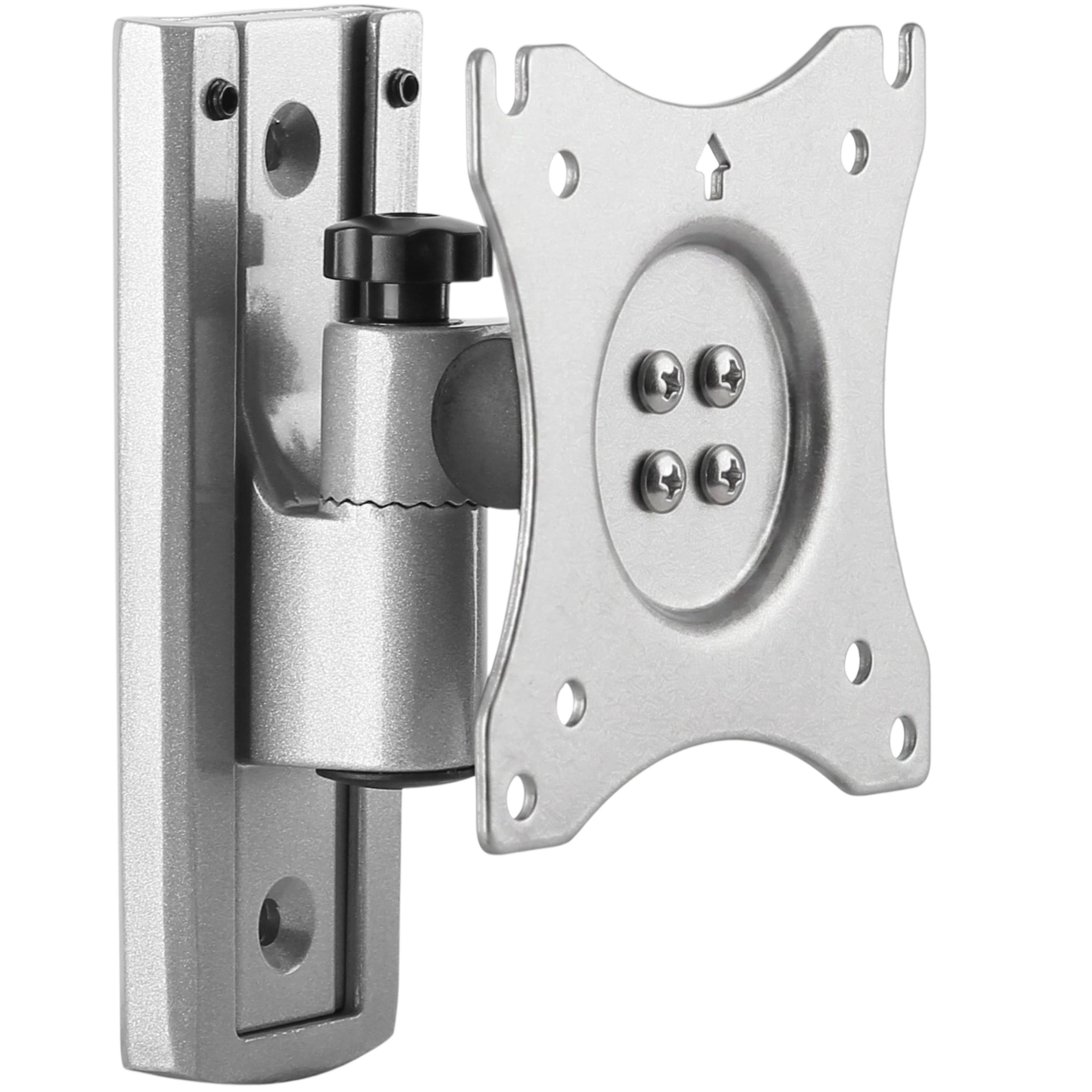 RICOO TV-Wandhalterung S3111-S, (bis 27 Zoll, VESA bis 100x100, 1-tlg., silber, flach neigbar schwenkbar Monitor Wand Halterung universal VESA 100x100)