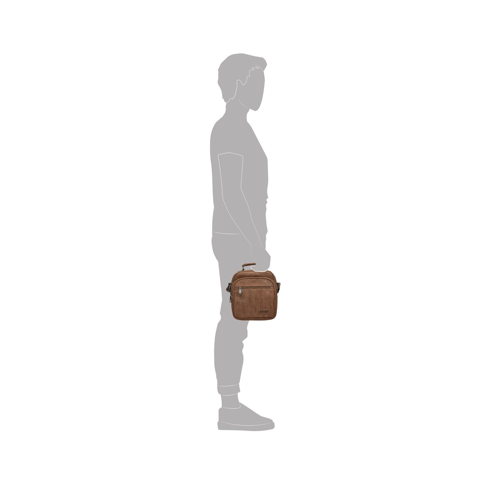 Enrico Benetti Businesstasche Fliegertasche Camel Kunstleder (Stück, 1-tlg., 1 Tasche), Reportertasche Arbeitstasche