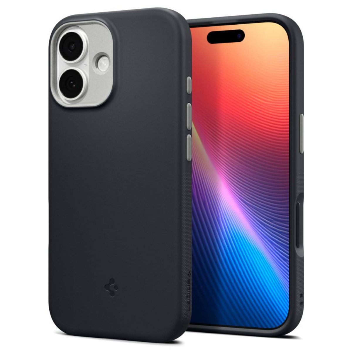 Spigen Handyhülle Nano Pop mit Magnetfunktion Kompatibel mit iPhone 17 Schwarz 6,1, Markantes Nano Pop Case mit integriertem Magnetring und Kontrastdesign