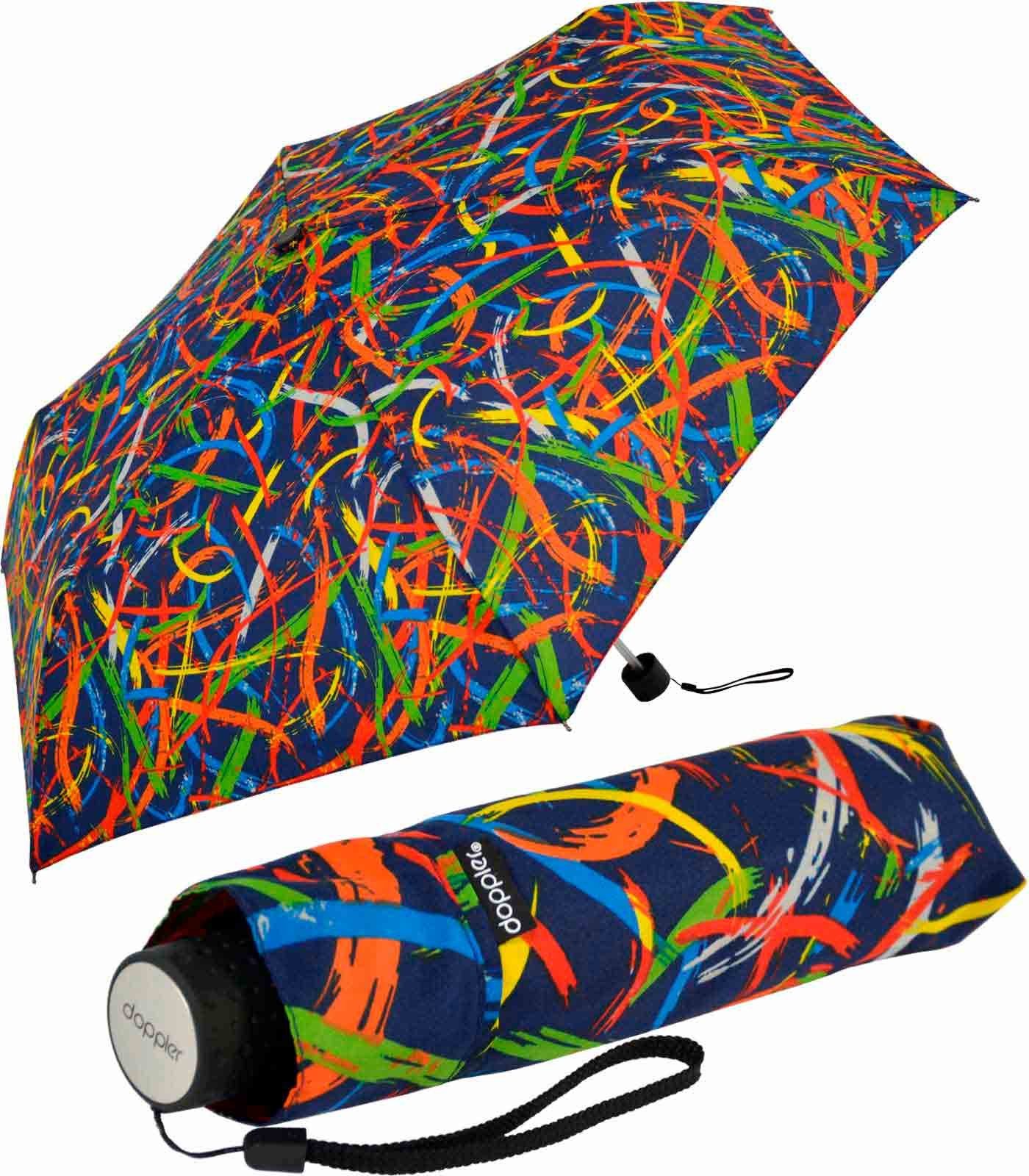 leichter Sprinkle, in doppler® kleiner passt Super-Mini und jede Tasche Schirm, Havanna besonders Taschenregenschirm Damen -
